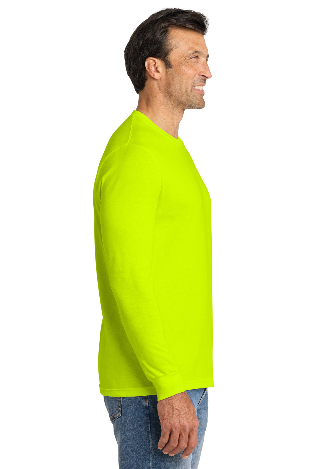 Volunteer Knitwear All-American Long Sleeve Tee VL100LS - Safety Green - side