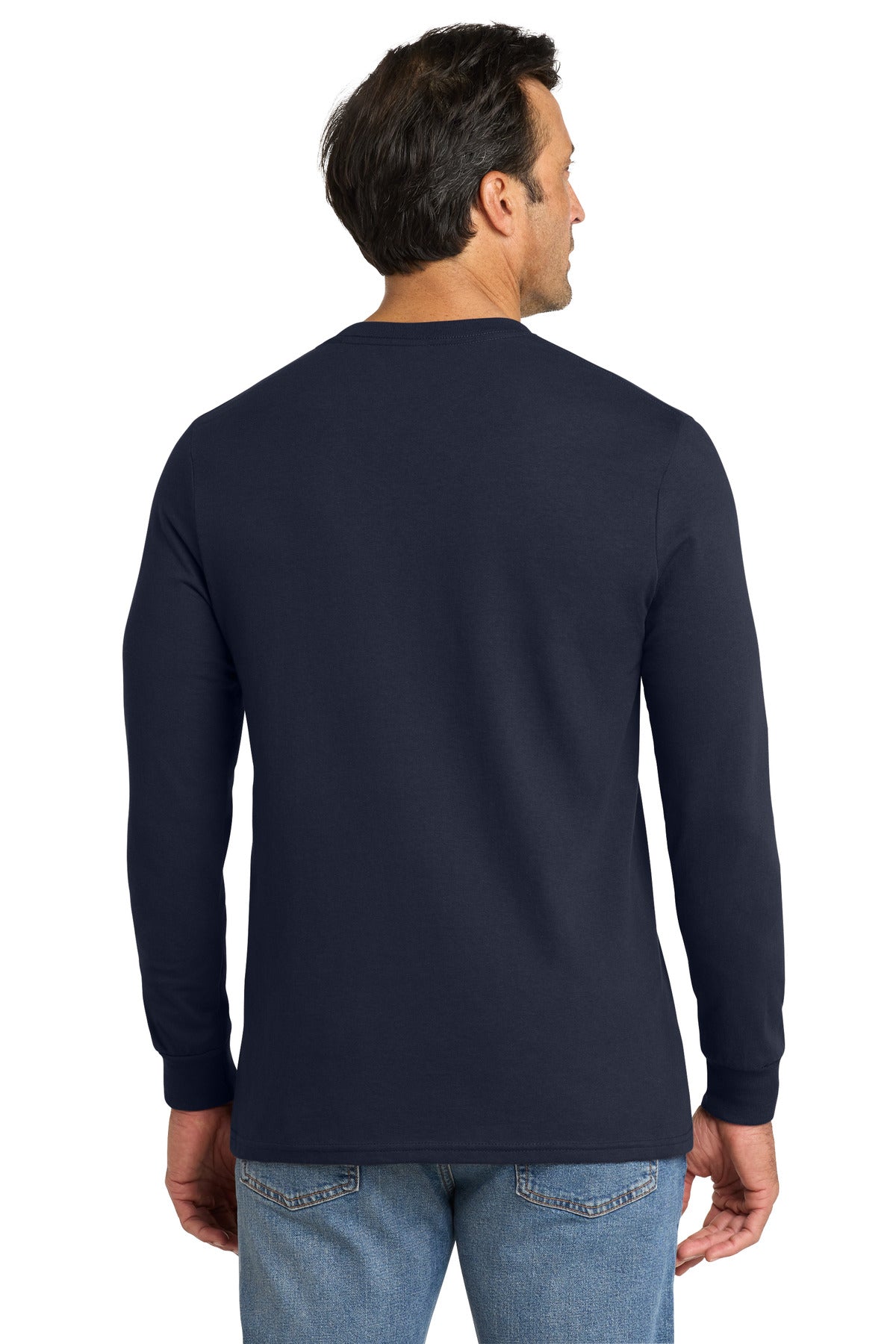 Volunteer Knitwear All-American Long Sleeve Tee VL100LS - Strong Navy - back