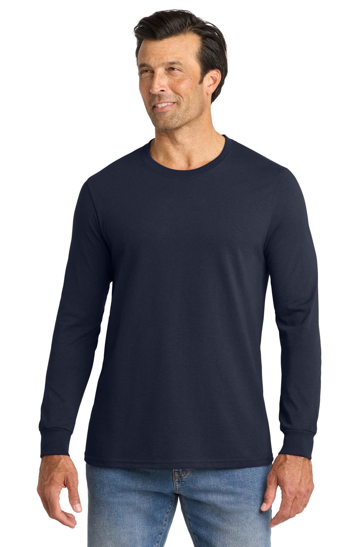 Volunteer Knitwear All-American Long Sleeve Tee VL100LS - Strong Navy - front