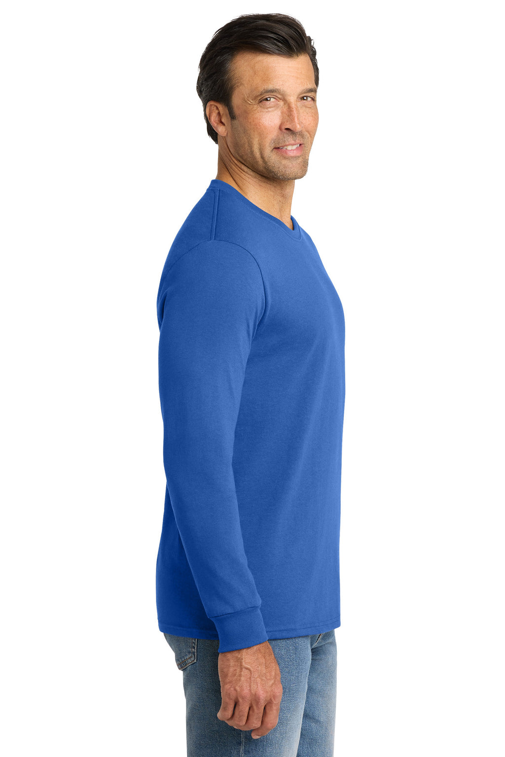 Volunteer Knitwear All-American Long Sleeve Tee VL100LS - True Royal - side