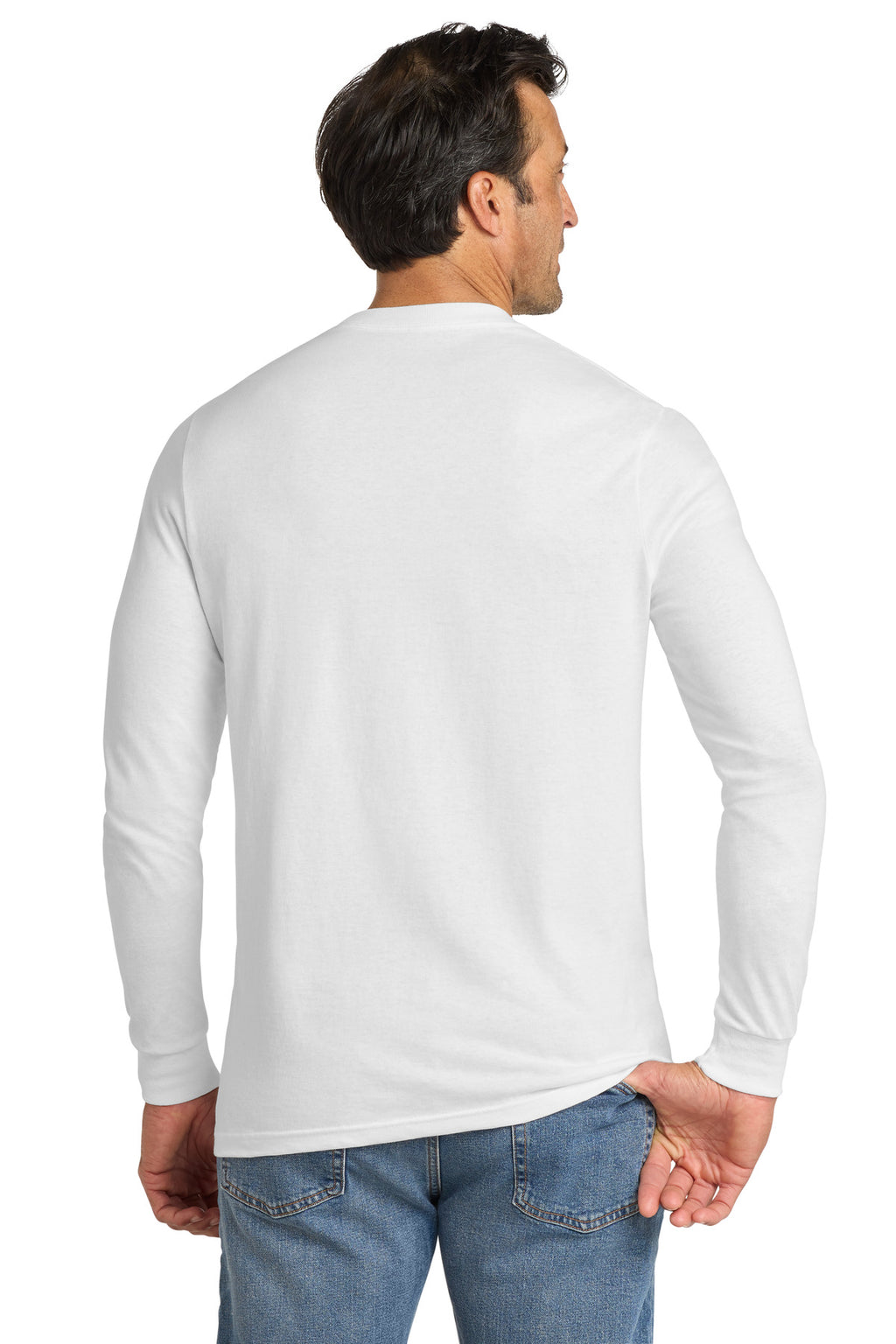 Volunteer Knitwear All-American Long Sleeve Tee VL100LS - White - back