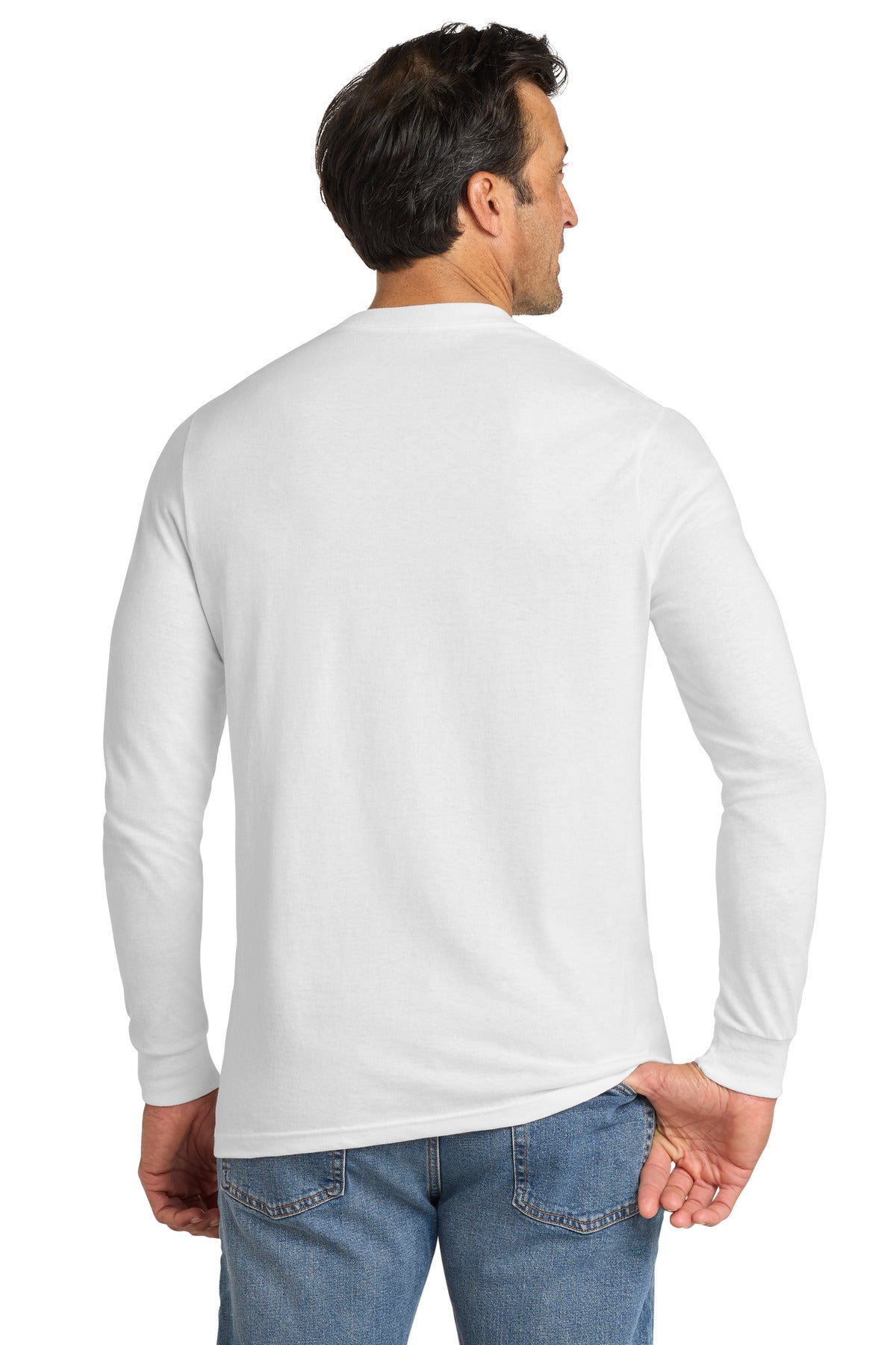 Volunteer Knitwear All-American Long Sleeve Tee VL100LS - White - back