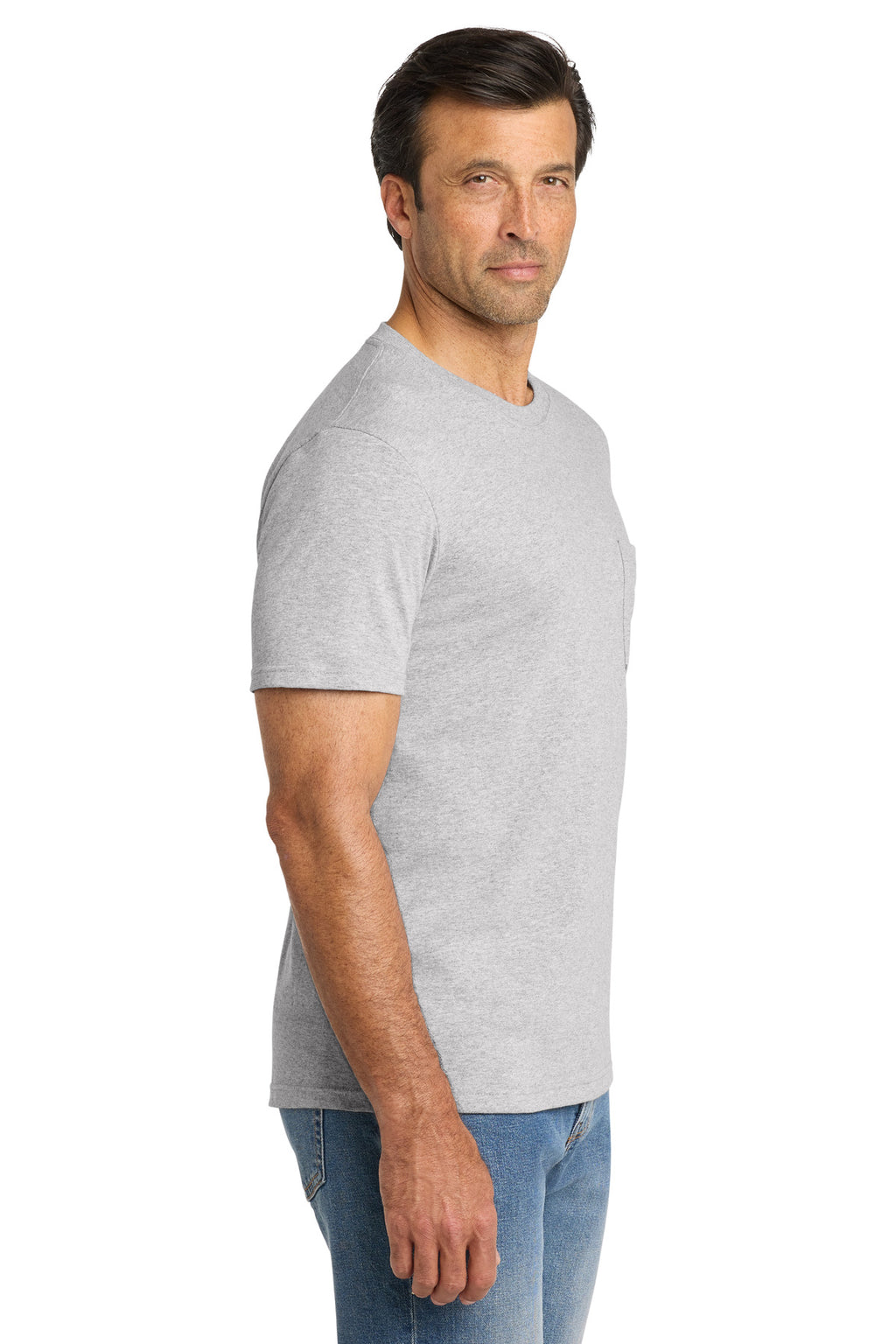Volunteer Knitwear All-American Pocket Tee VL100P - Athletic Heather - side