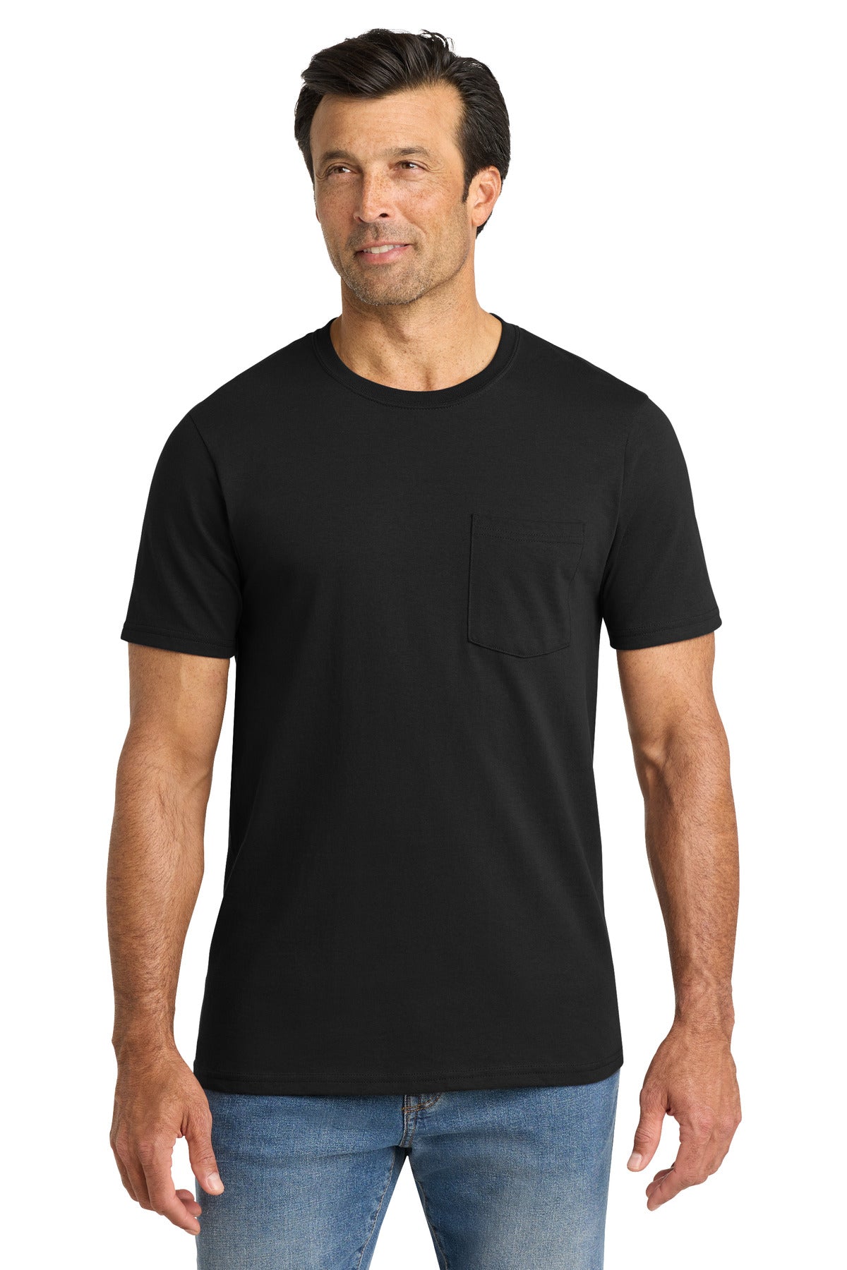 Volunteer Knitwear All-American Pocket Tee VL100P - Deep Black - front