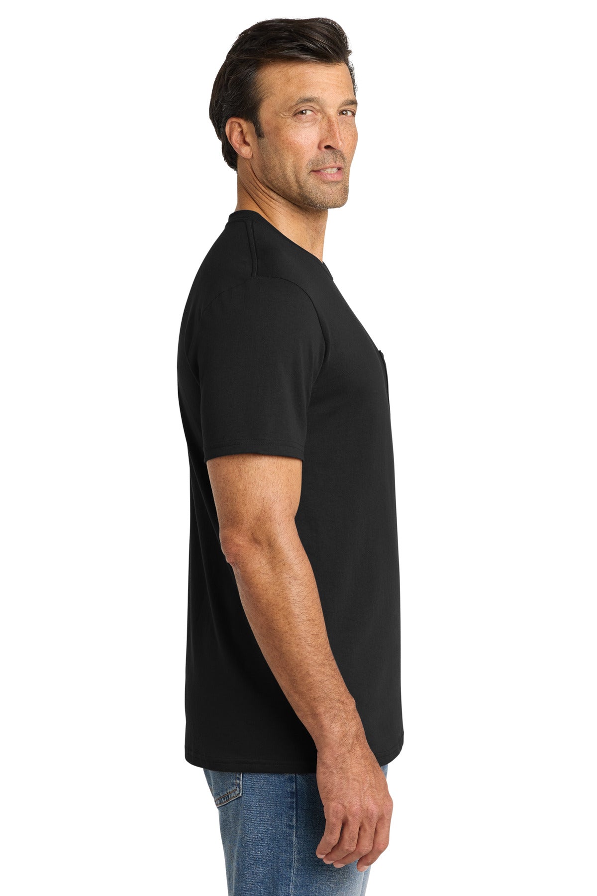 Volunteer Knitwear All-American Pocket Tee VL100P - Deep Black - side