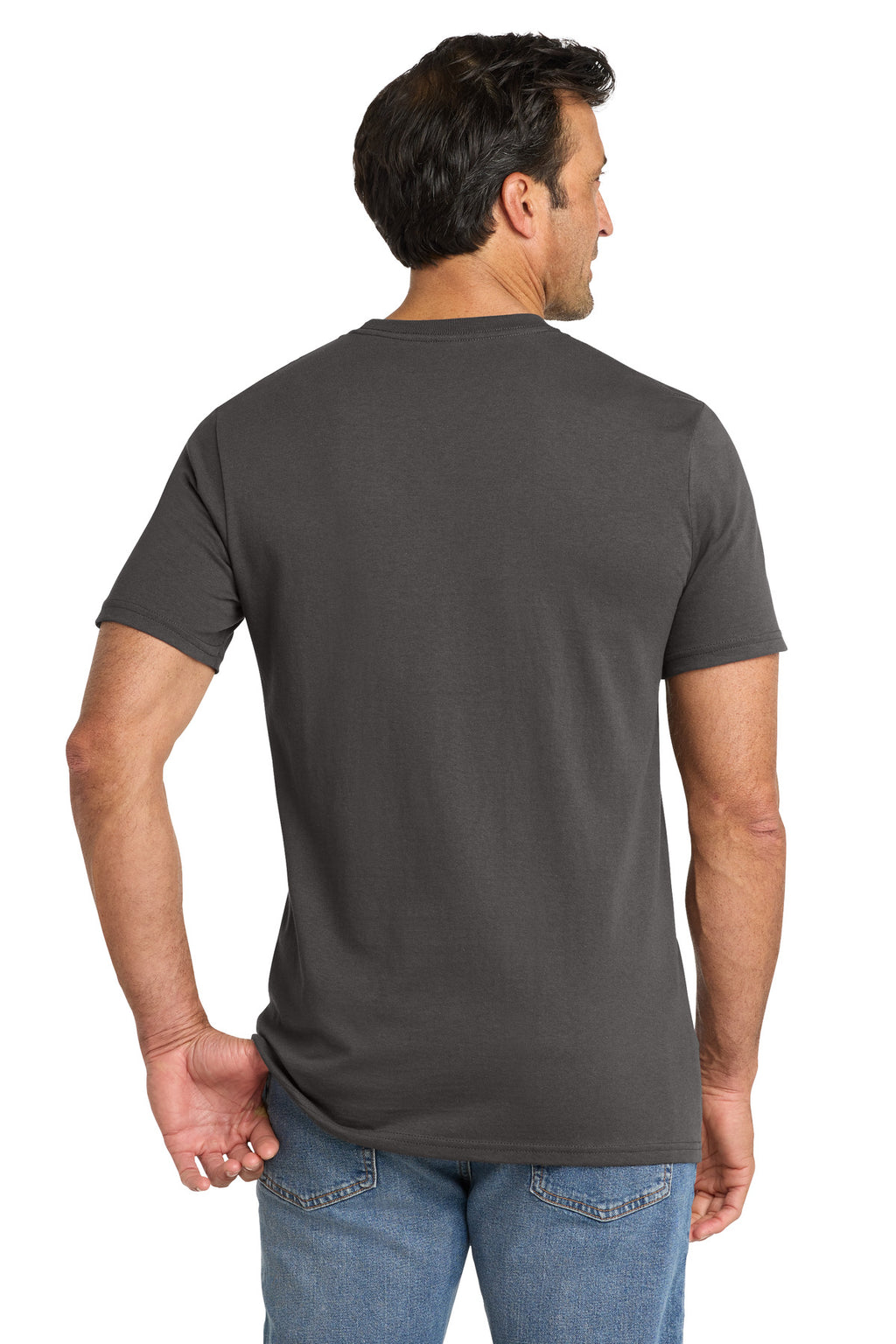 Volunteer Knitwear All-American Pocket Tee VL100P - Grey Steel - back
