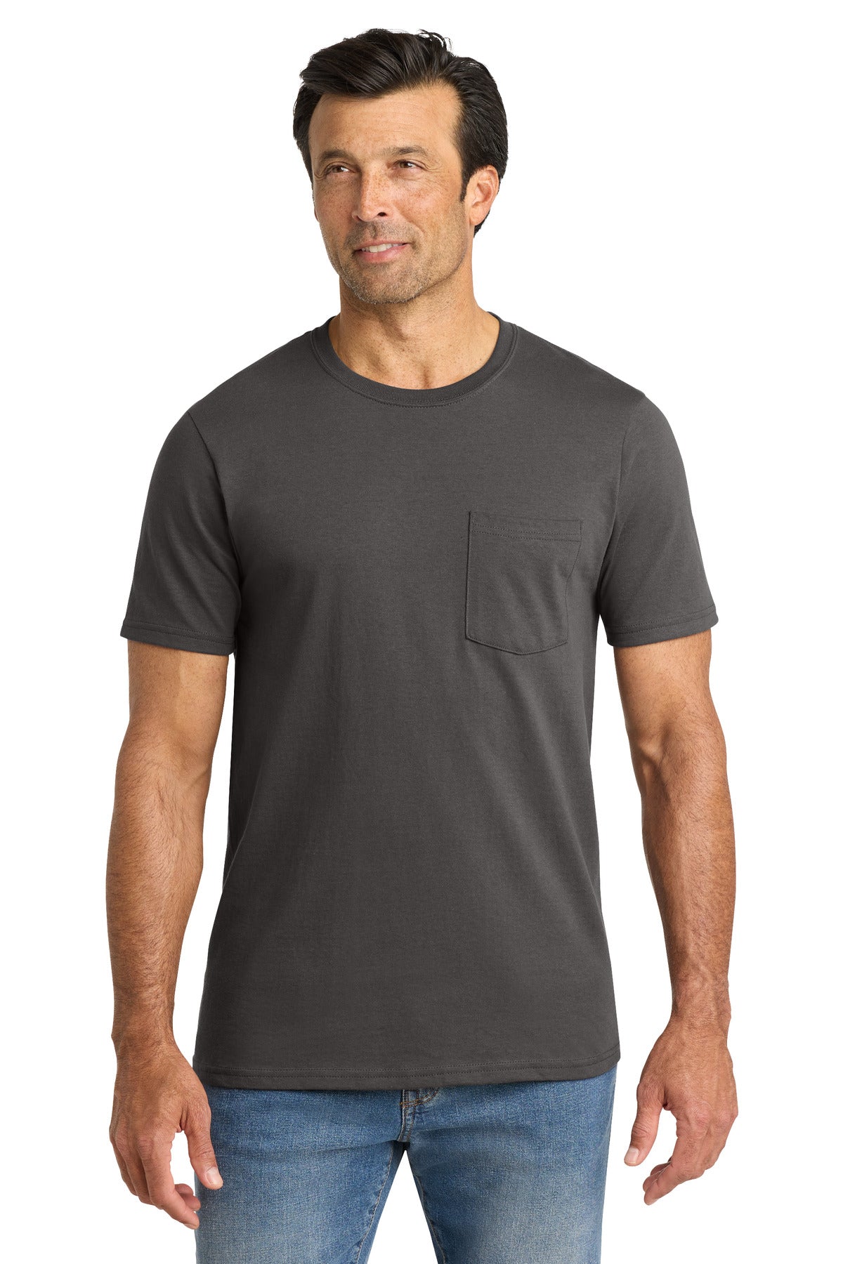 Volunteer Knitwear All-American Pocket Tee VL100P - Grey Steel - front