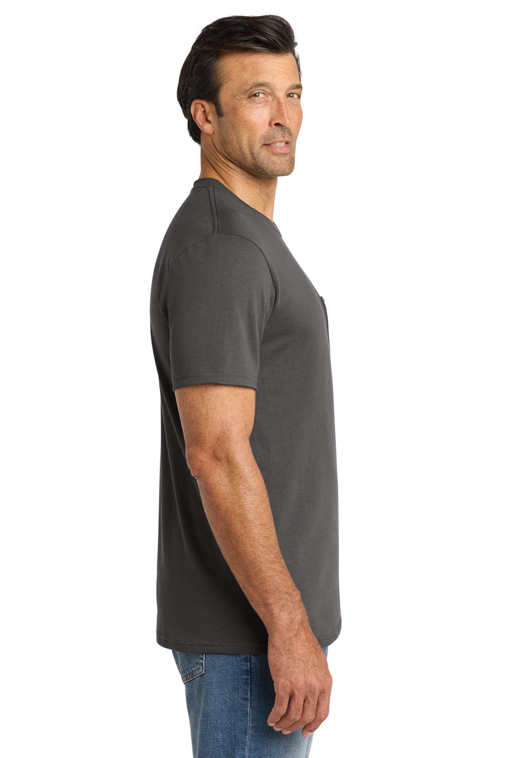 Volunteer Knitwear All-American Pocket Tee VL100P - Grey Steel - side