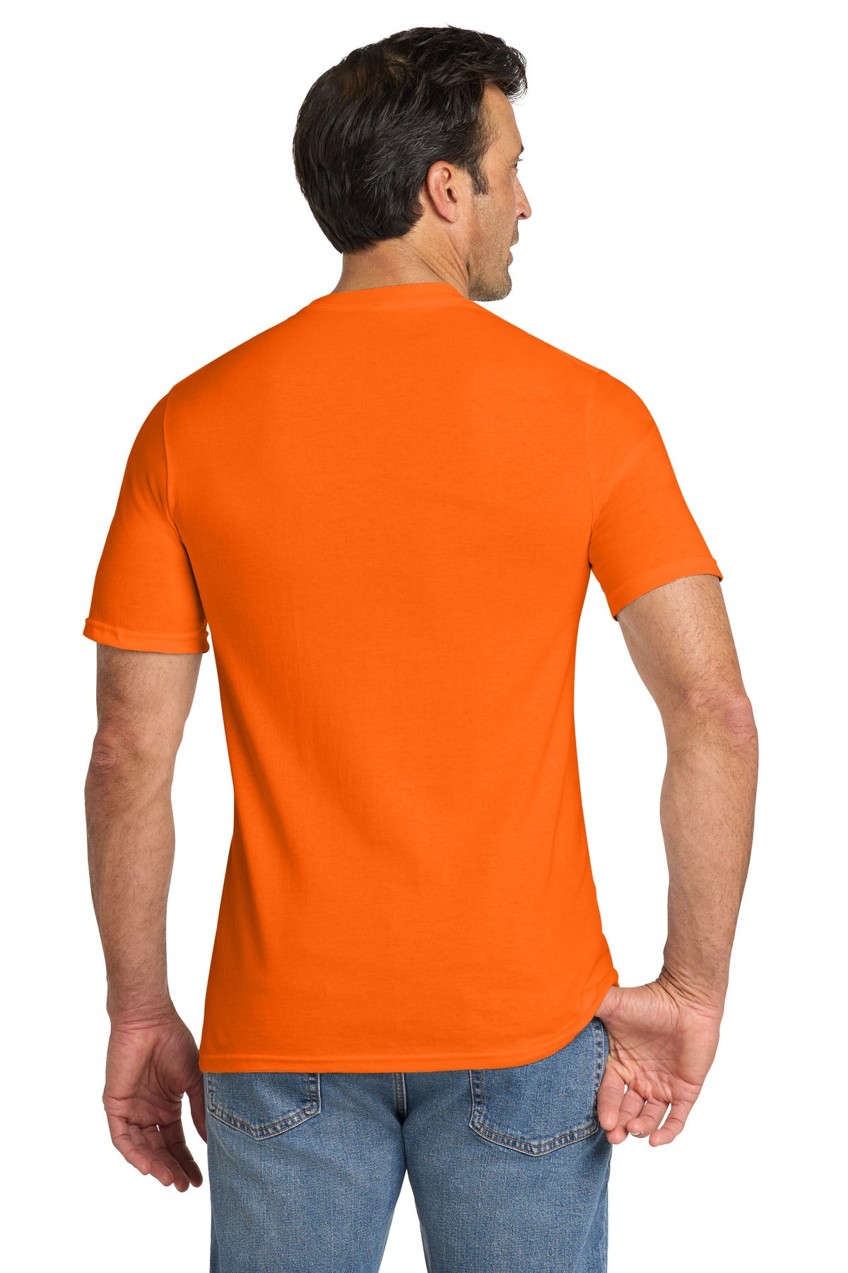 Volunteer Knitwear All-American Pocket Tee VL100P - Safety Orange - back