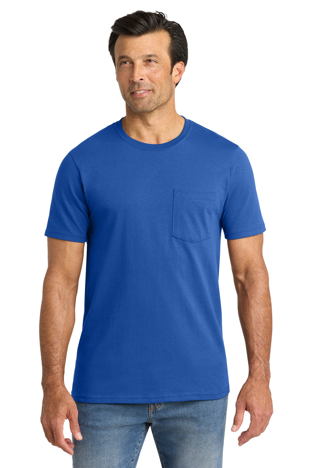 Volunteer Knitwear All-American Pocket Tee VL100P - True Royal - front