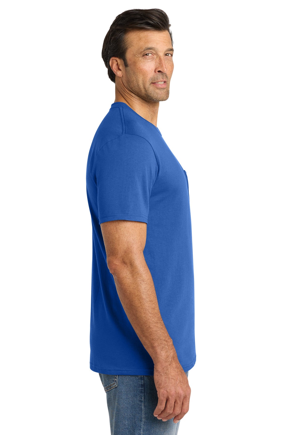 Volunteer Knitwear All-American Pocket Tee VL100P - True Royal - side