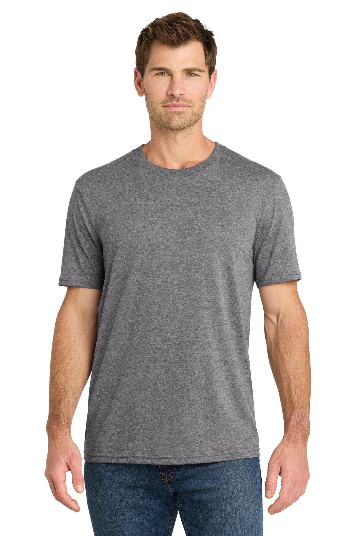 Volunteer Knitwear Tri Tee VL40 - Grey Heather - front