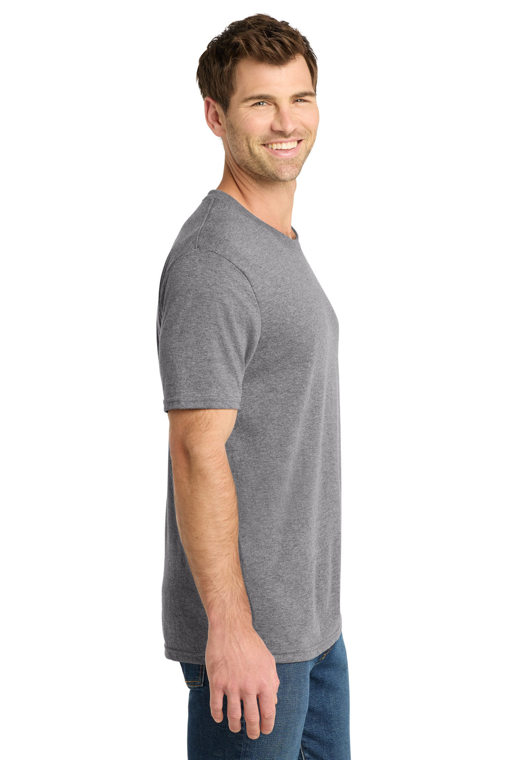 Volunteer Knitwear Tri Tee VL40 - Grey Heather - side