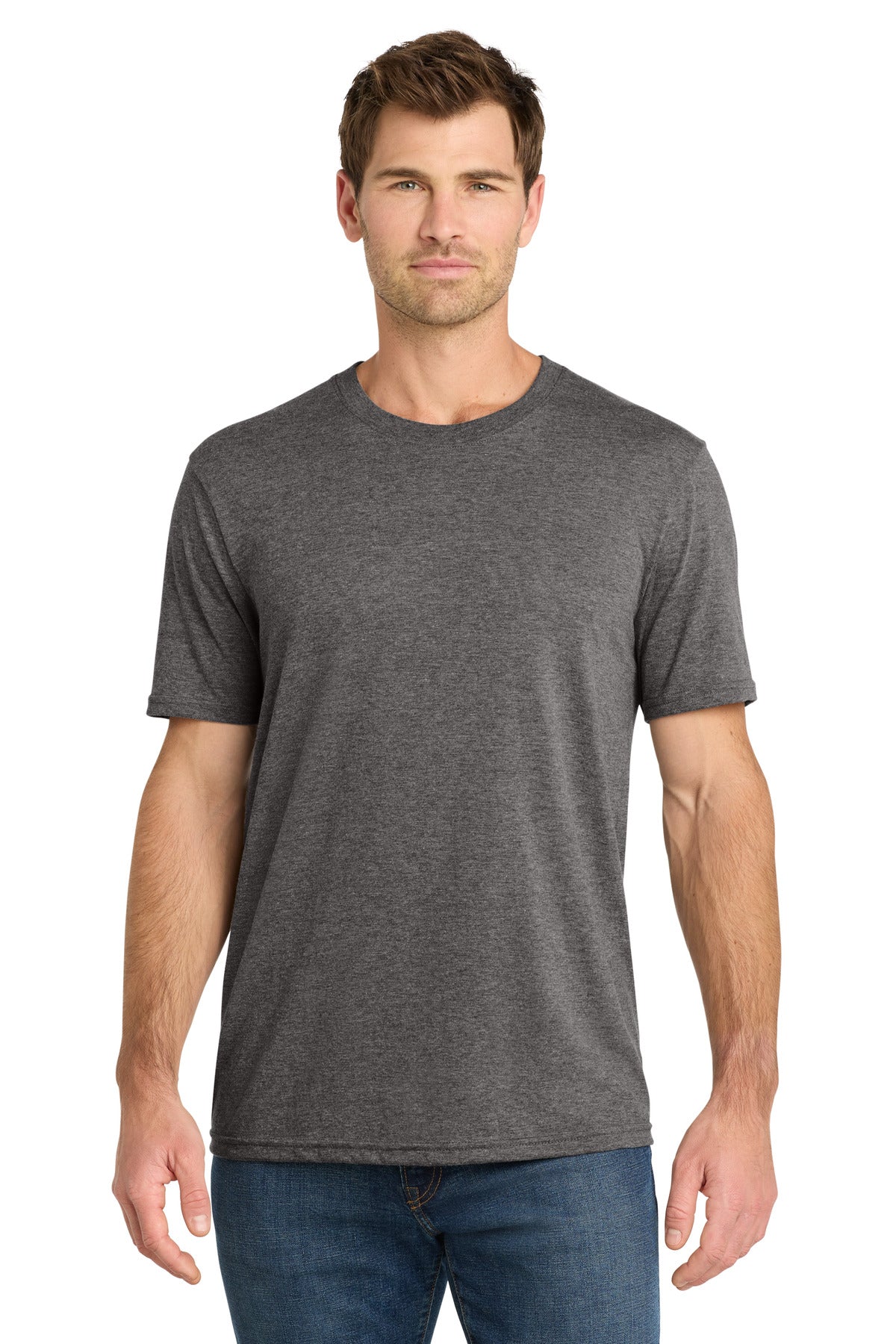 Volunteer Knitwear Tri Tee VL40 - Heather Grey Steel - front