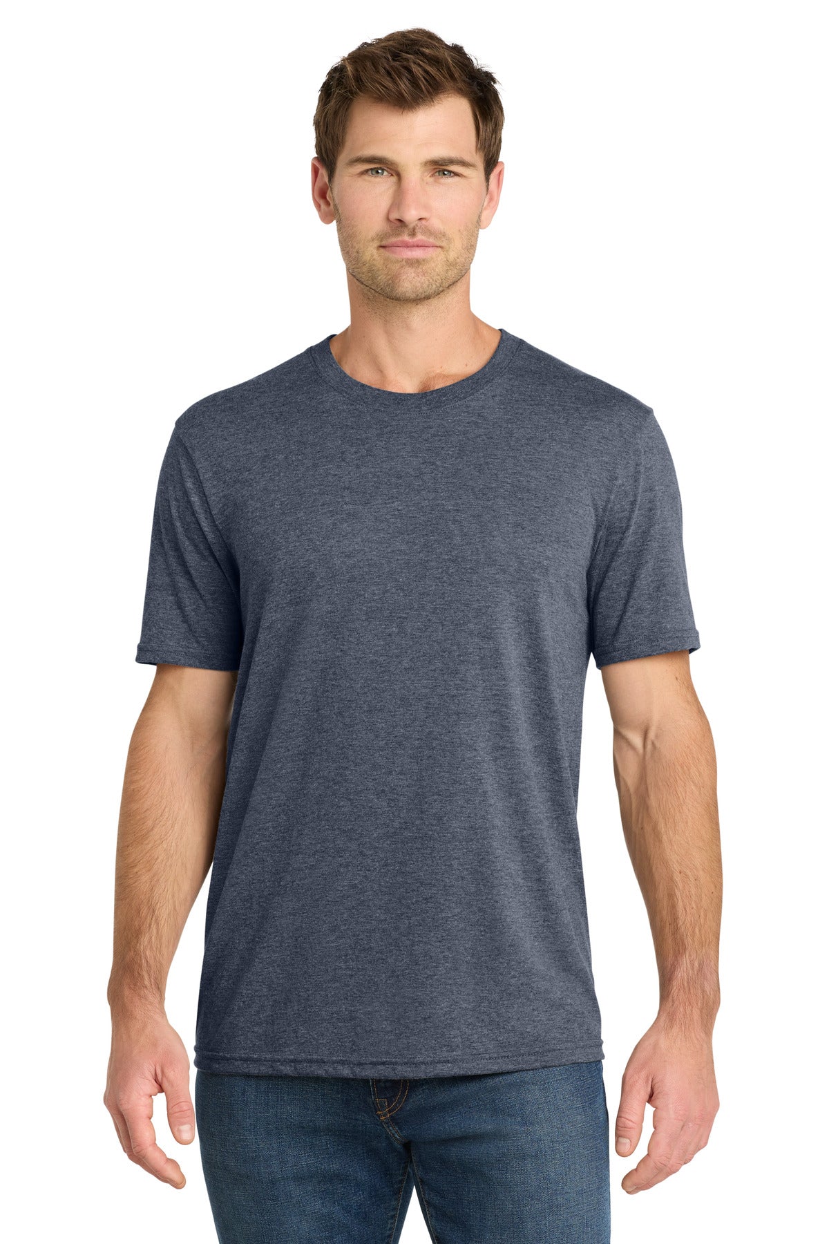 Volunteer Knitwear Tri Tee VL40 - Navy Heather - front