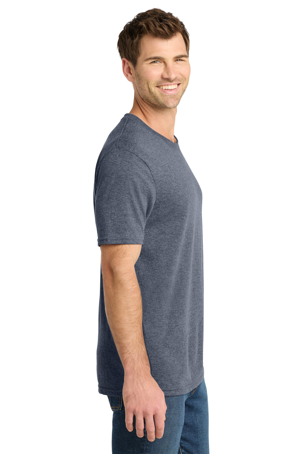 Volunteer Knitwear Tri Tee VL40 - Navy Heather - side