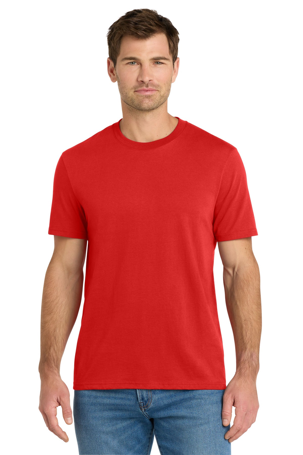 Volunteer Knitwear Daily Tee VL45 - Flag Red - front