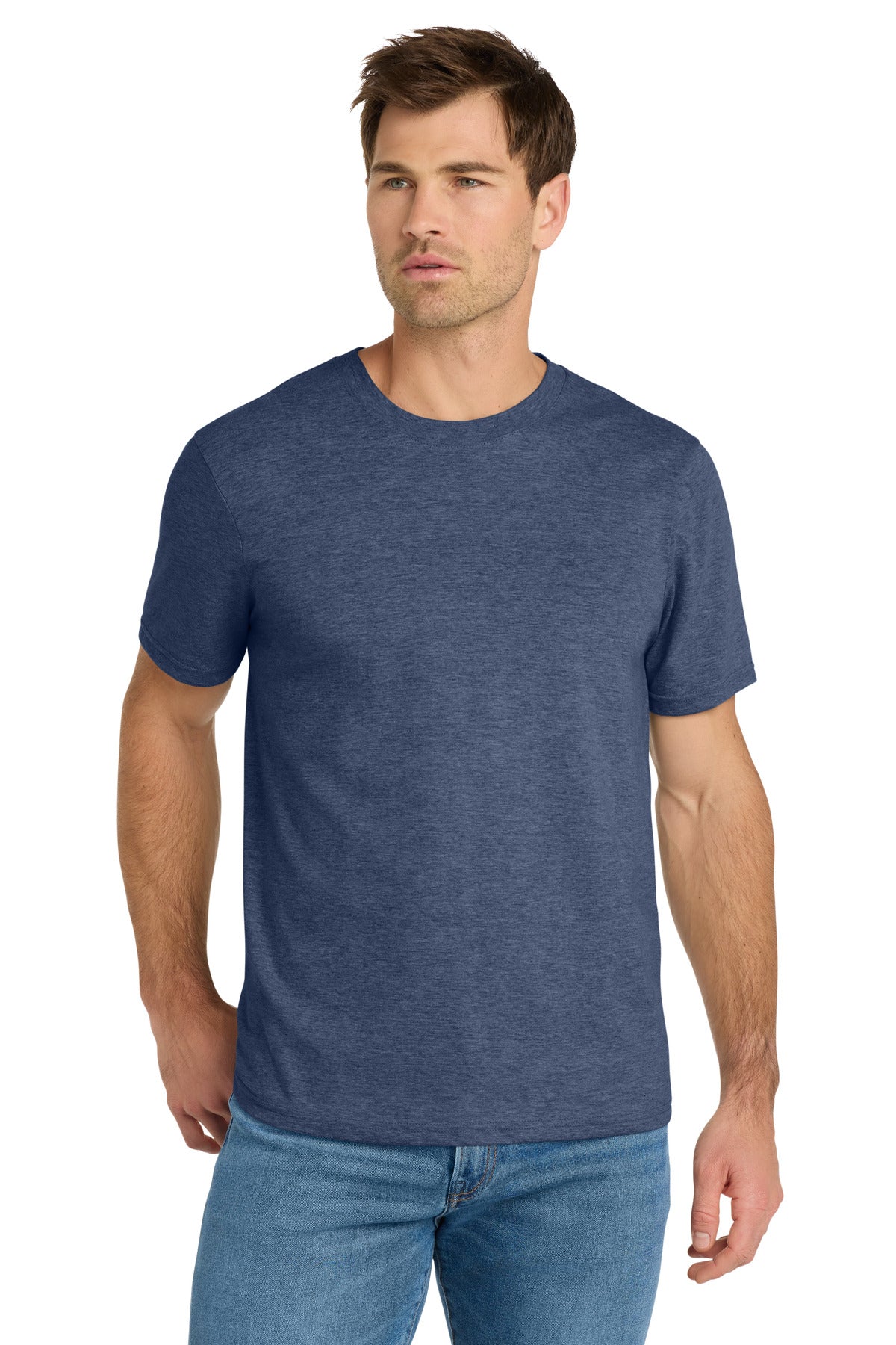 Volunteer Knitwear Daily Tee VL45 - Heather Navy - front