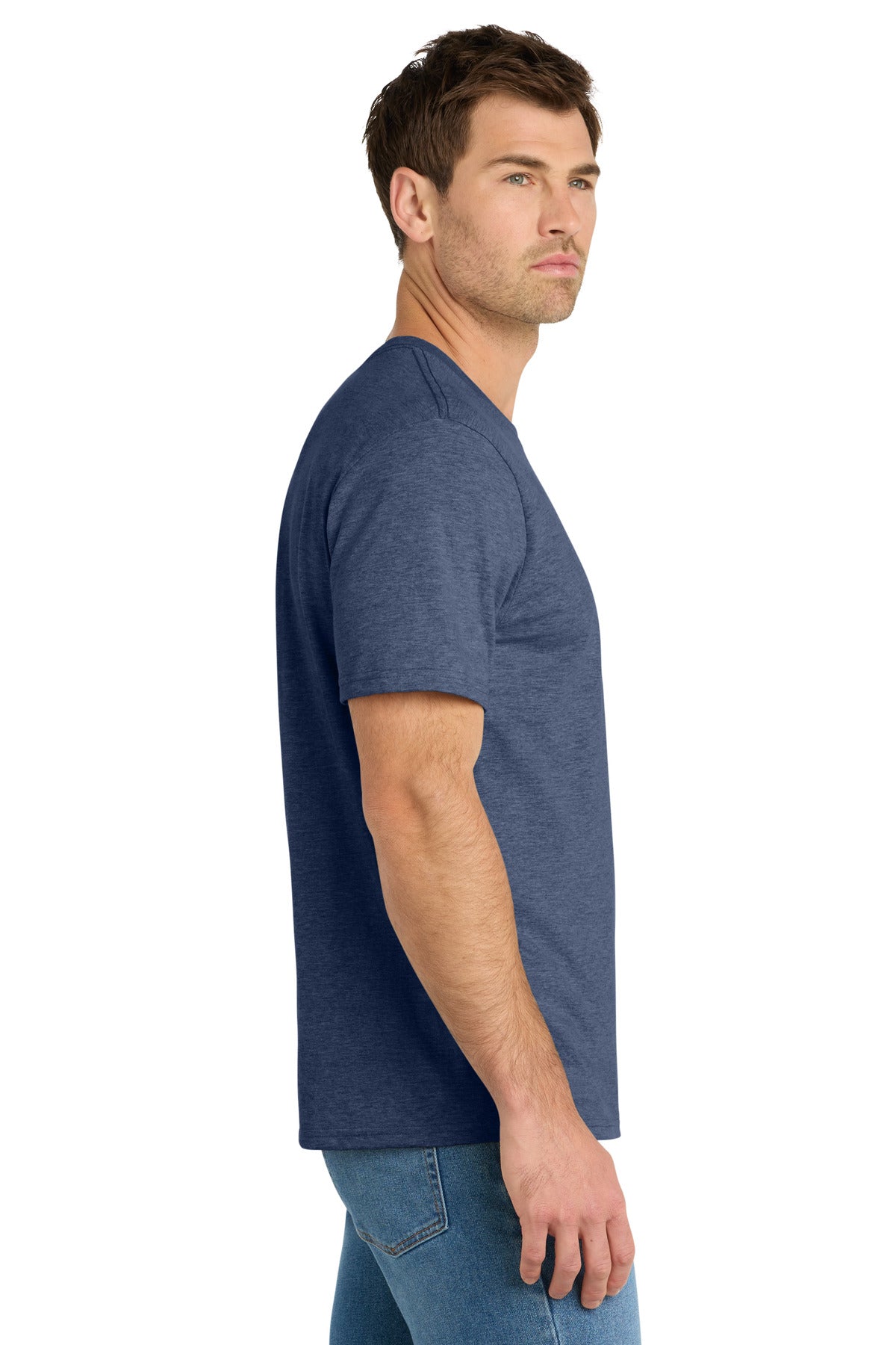 Volunteer Knitwear Daily Tee VL45 - Heather Navy - side