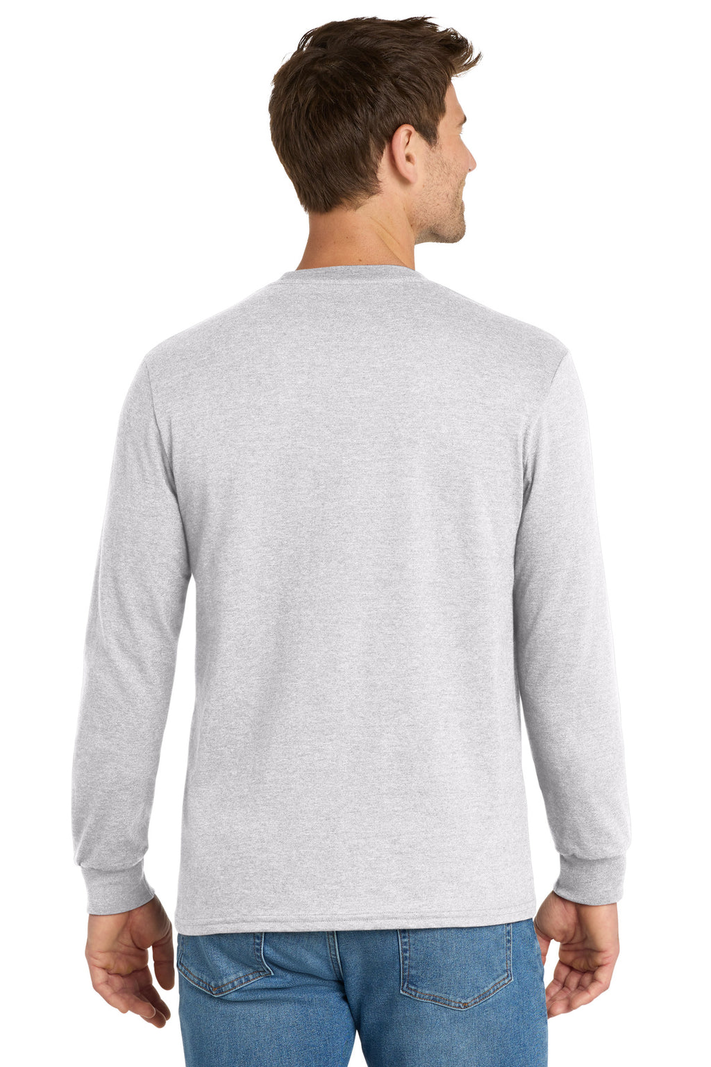 Volunteer Knitwear Chore Long Sleeve Tee VL60LS - Athletic Heather - back