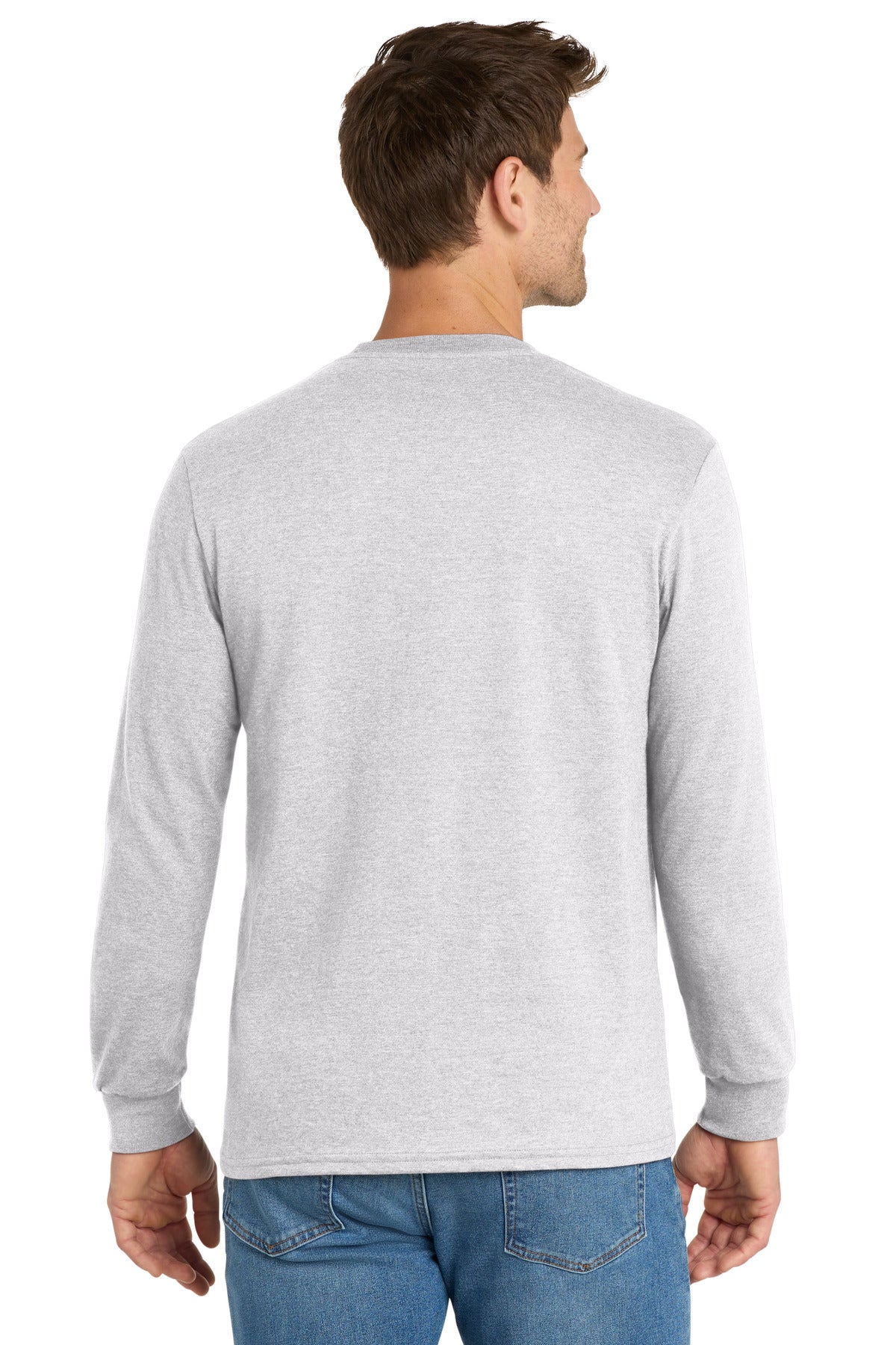 Volunteer Knitwear Chore Long Sleeve Tee VL60LS - Athletic Heather - back