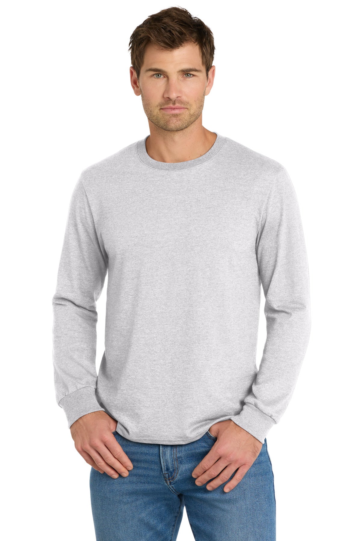 Volunteer Knitwear Chore Long Sleeve Tee VL60LS - Athletic Heather - front