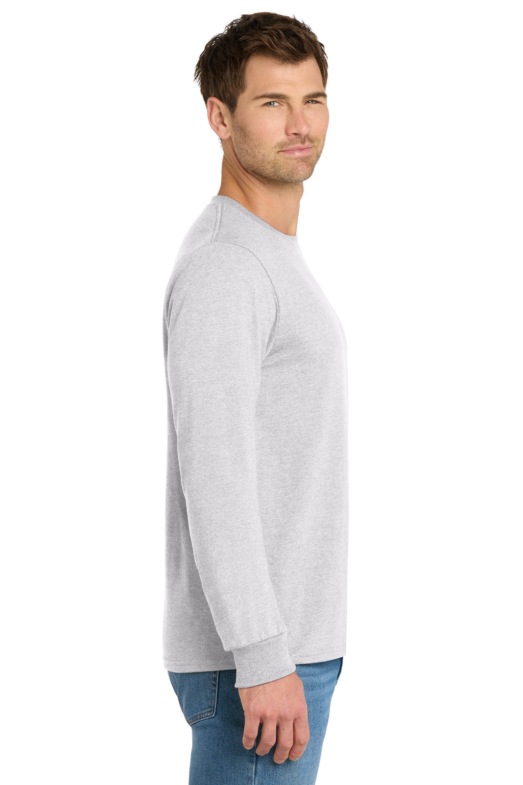 Volunteer Knitwear Chore Long Sleeve Tee VL60LS - Athletic Heather - side