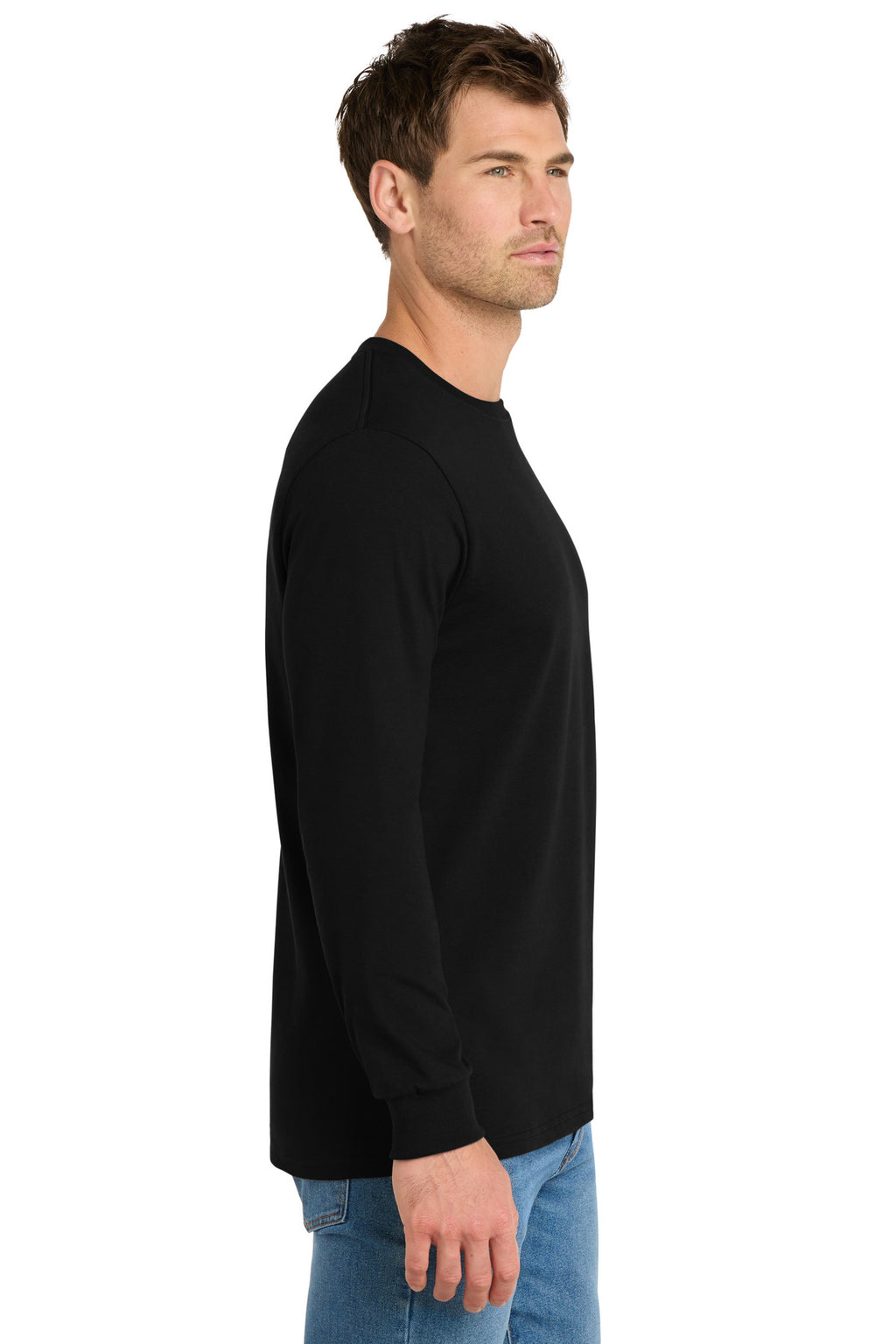 Volunteer Knitwear Chore Long Sleeve Tee VL60LS - Deep Black - side