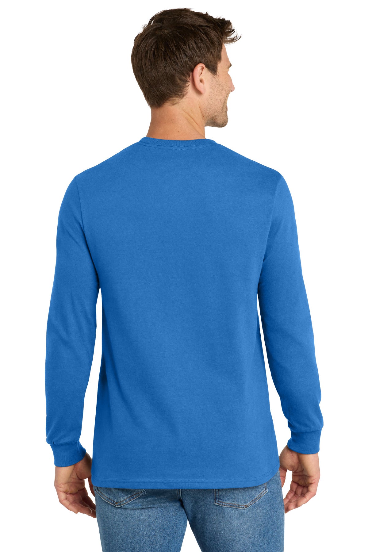 Volunteer Knitwear Chore Long Sleeve Tee VL60LS - True Royal - back