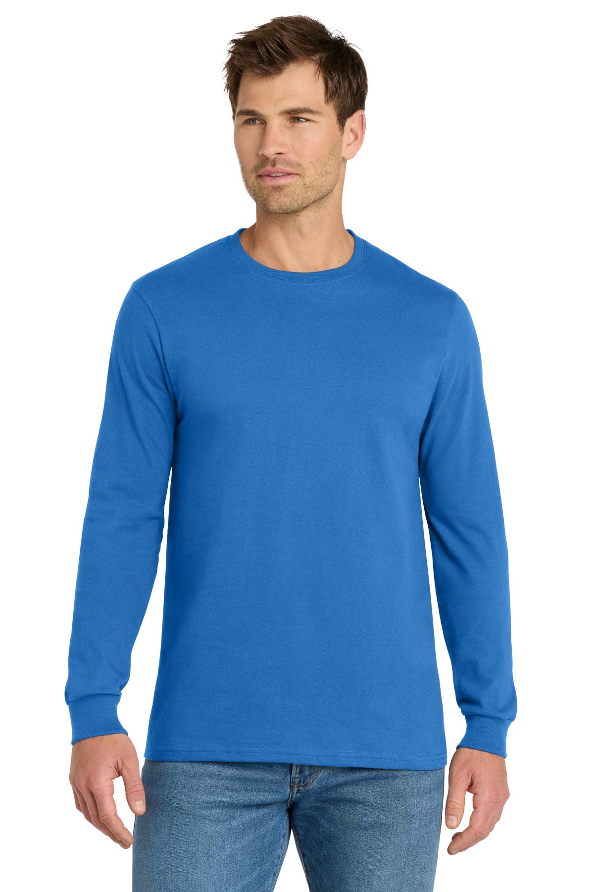 Volunteer Knitwear Chore Long Sleeve Tee VL60LS - True Royal - front