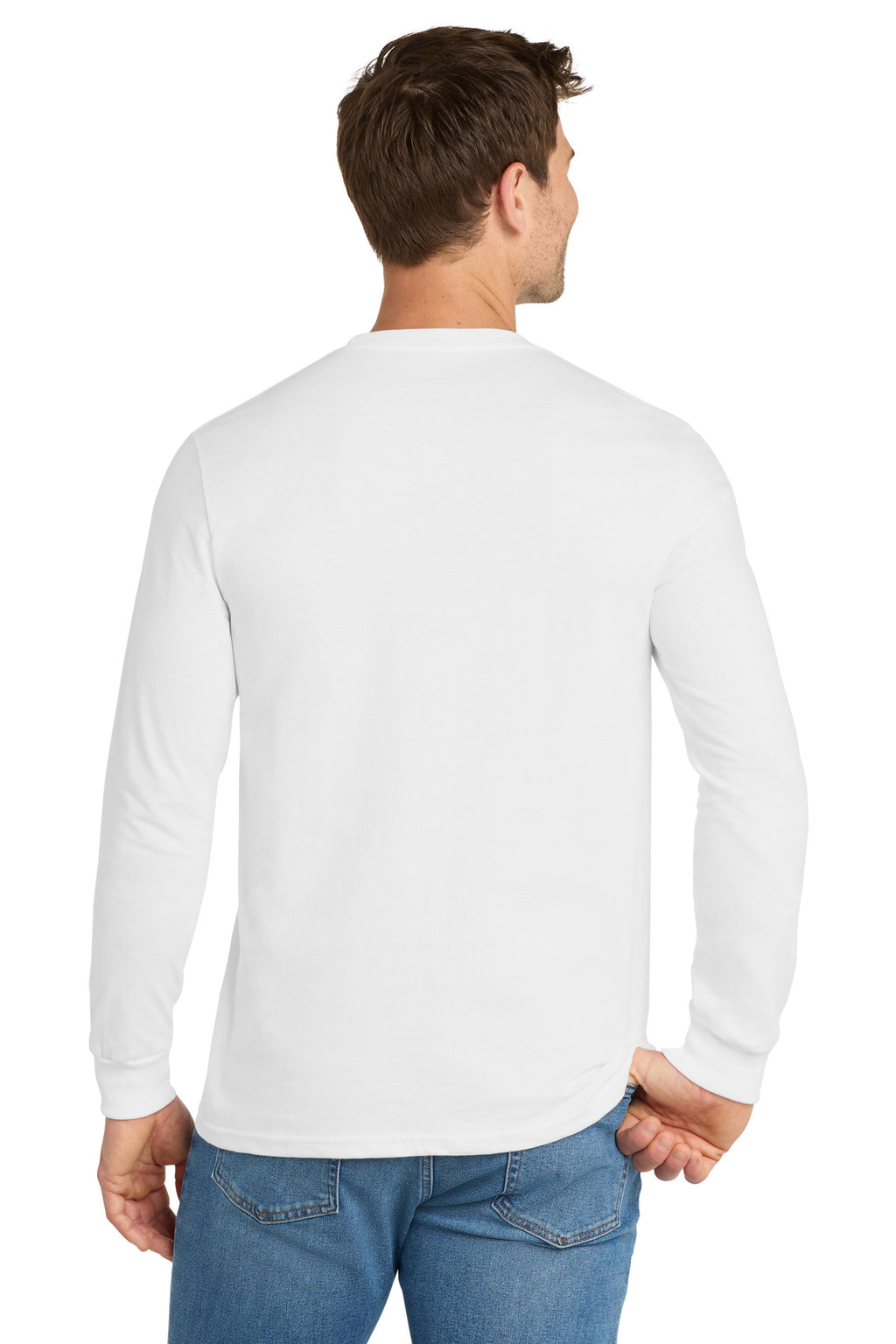 Volunteer Knitwear Chore Long Sleeve Tee VL60LS - White - back