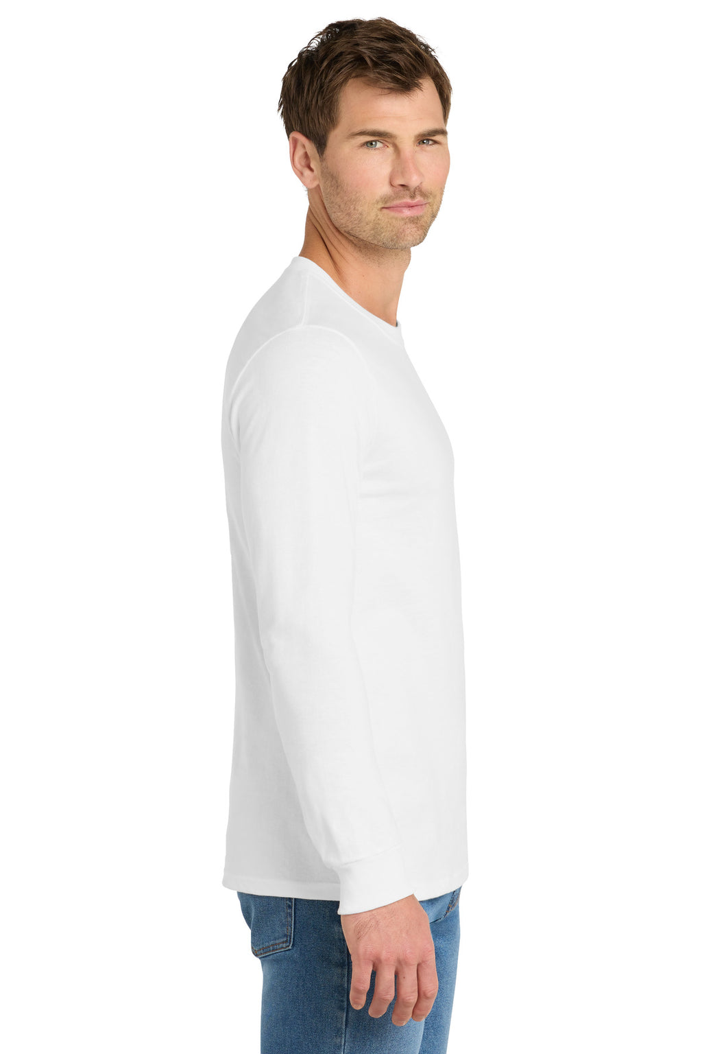Volunteer Knitwear Chore Long Sleeve Tee VL60LS - White - side