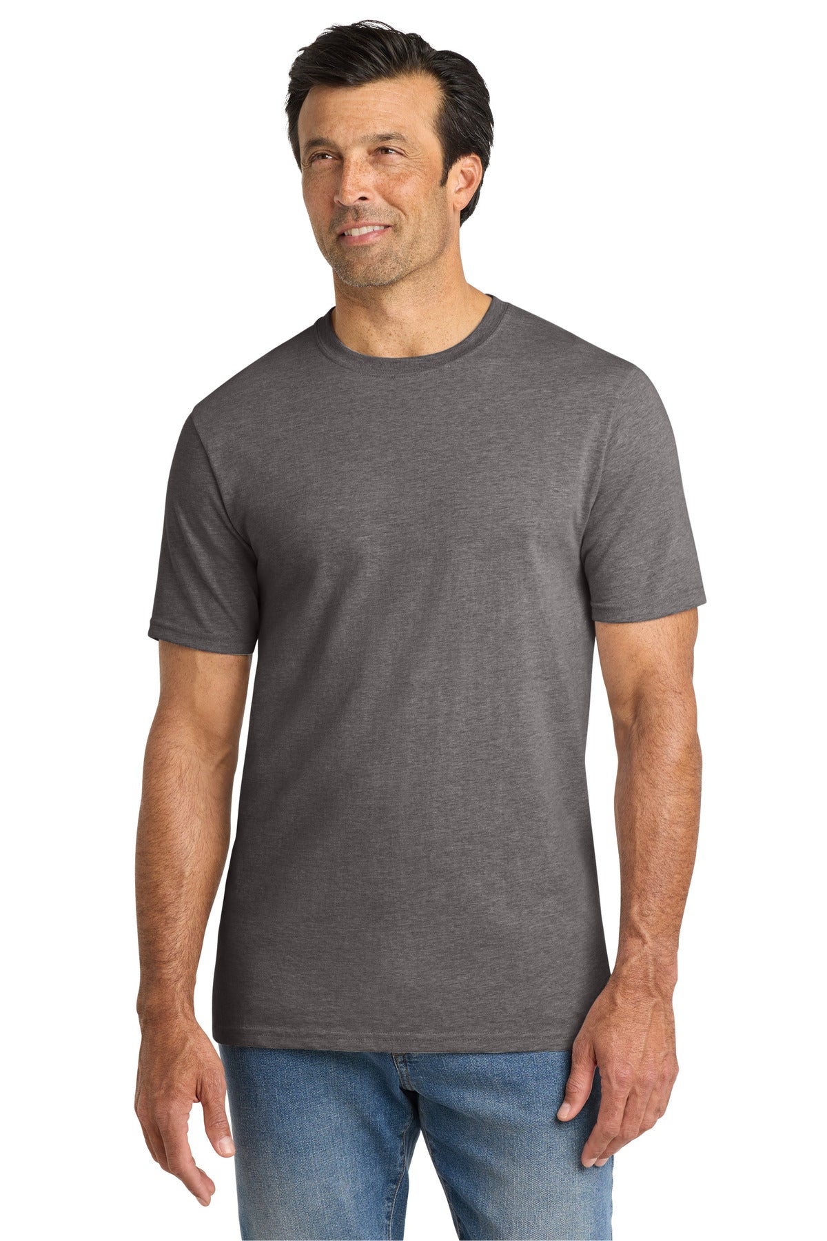 Volunteer Knitwear Chore Tee VL60 - Dark Heather Grey - front