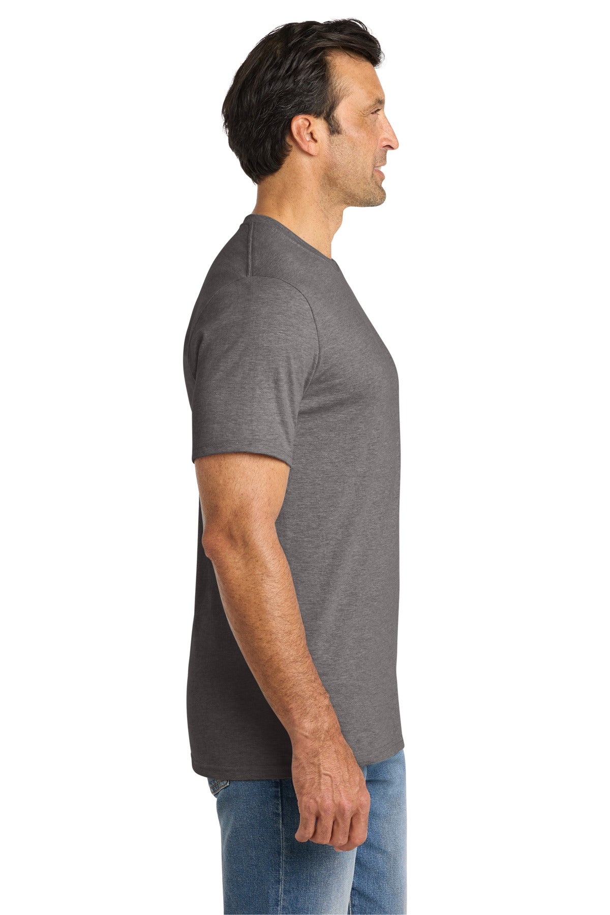 Volunteer Knitwear Chore Tee VL60 - Dark Heather Grey - side