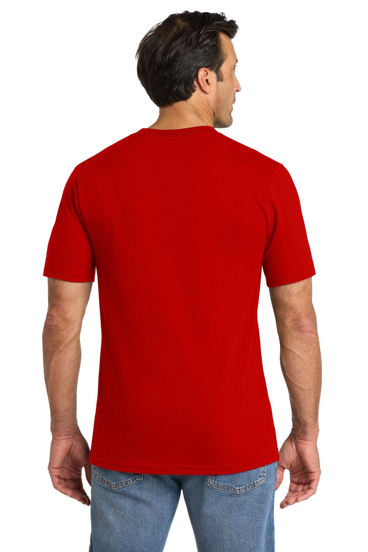 Volunteer Knitwear Chore Tee VL60 - Flag Red - back