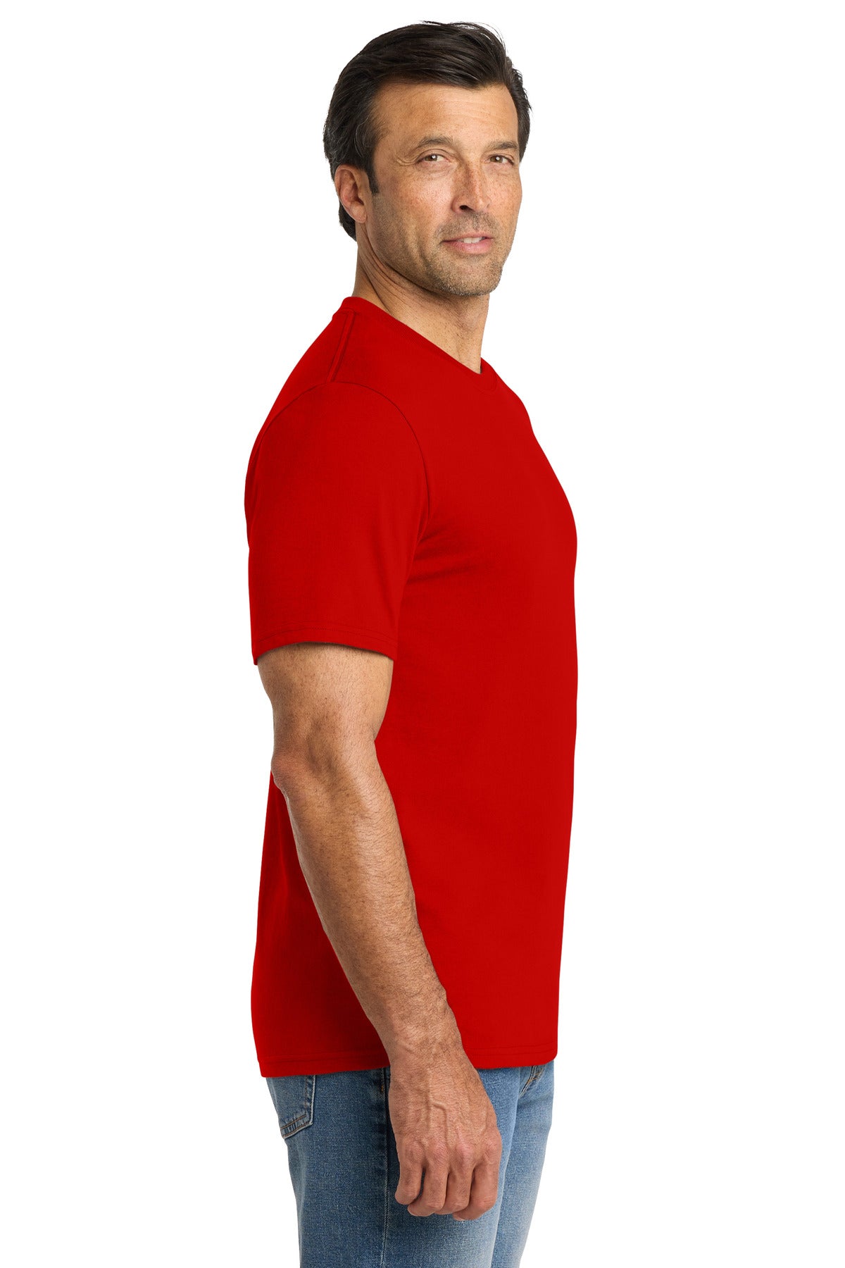 Volunteer Knitwear Chore Tee VL60 - Flag Red - side