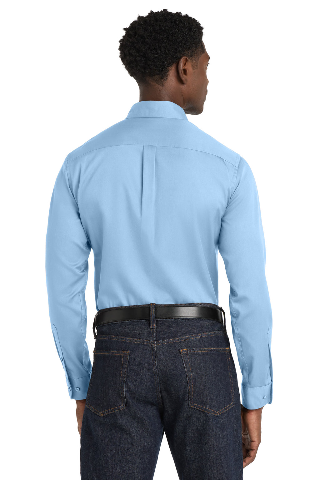 Port Authority Long Sleeve SuperPro React Twill Shirt. W808 - Cloud Blue - back