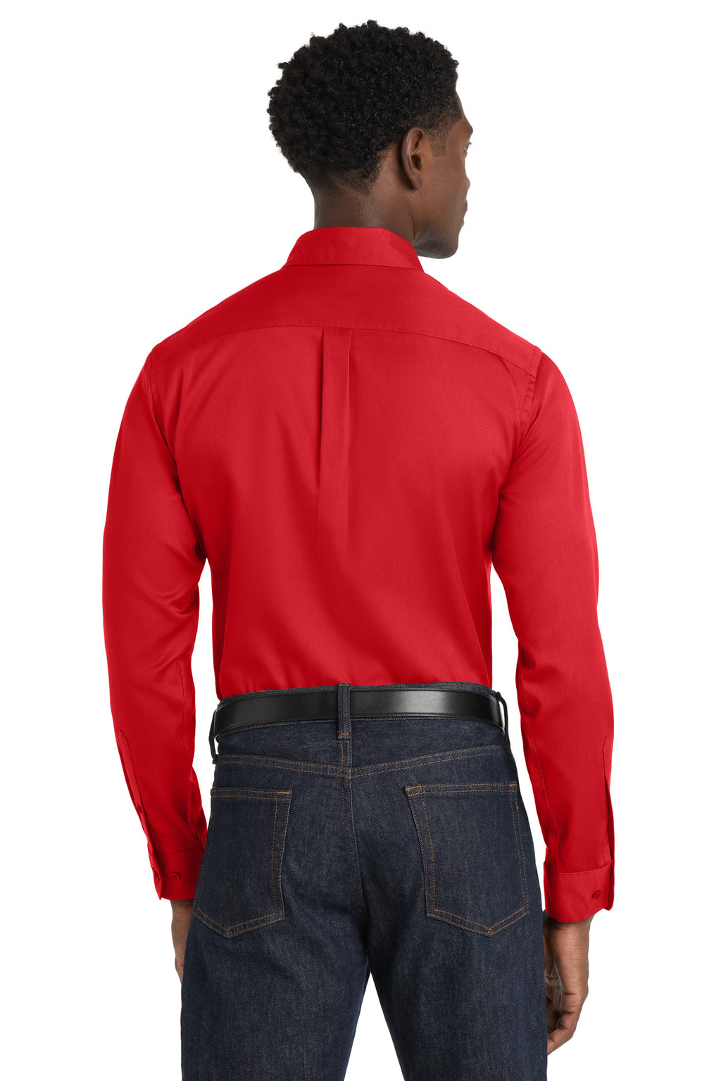 Port Authority Long Sleeve SuperPro React Twill Shirt. W808 - Rich Red - back