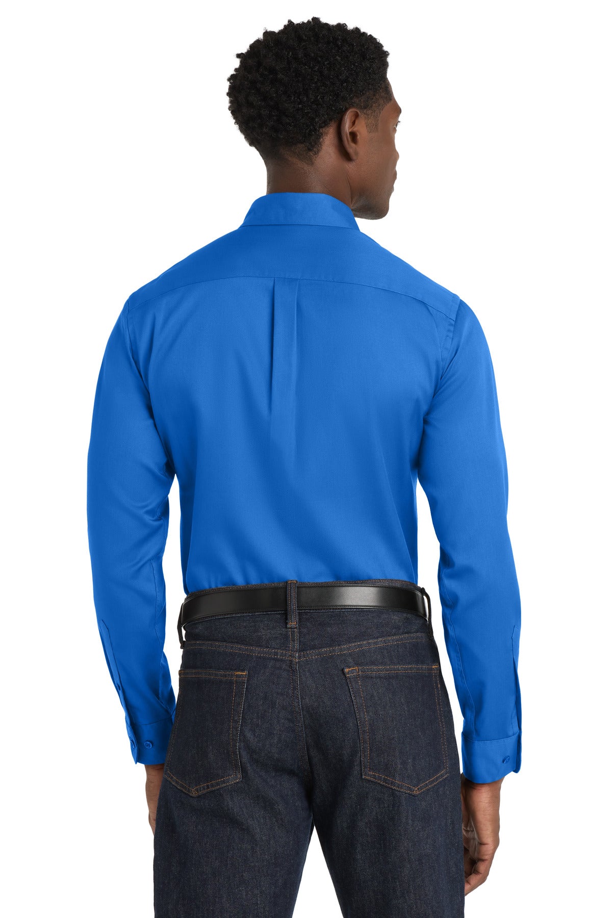 Port Authority Long Sleeve SuperPro React Twill Shirt. W808 - Strong Blue - back