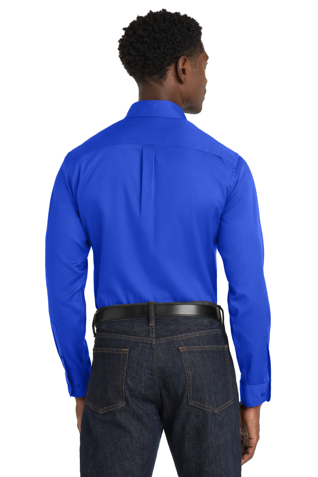 Port Authority Long Sleeve SuperPro React Twill Shirt. W808 - True Royal - back