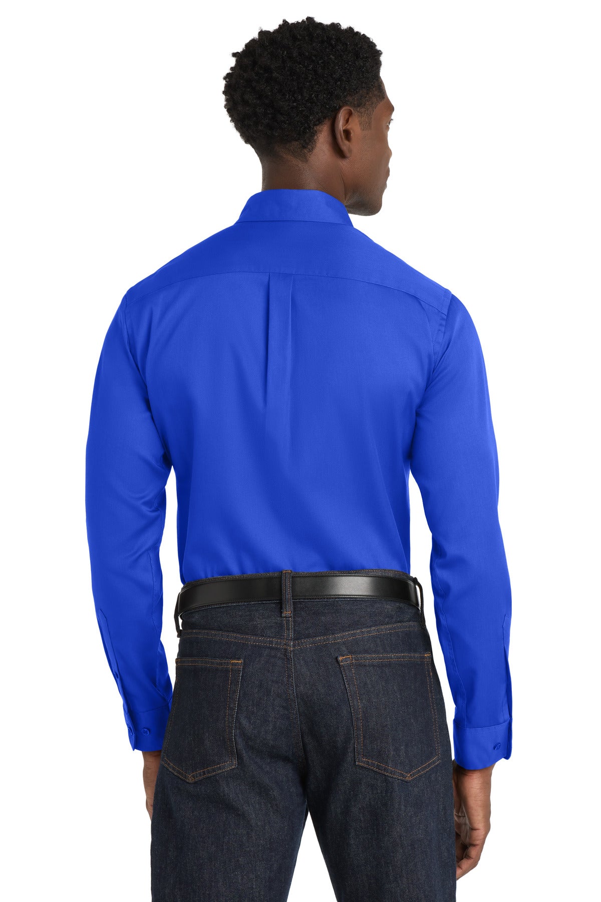 Port Authority Long Sleeve SuperPro React Twill Shirt. W808 - True Royal - back