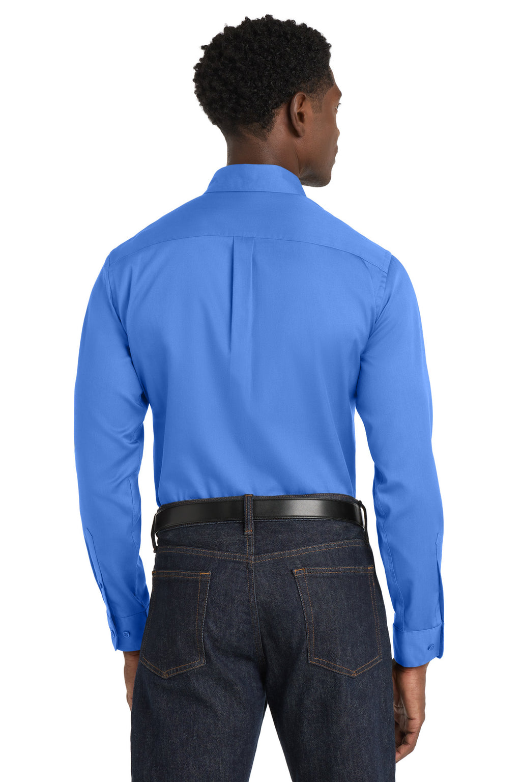 Port Authority Long Sleeve SuperPro React Twill Shirt. W808 - Ultramarine Blue - back