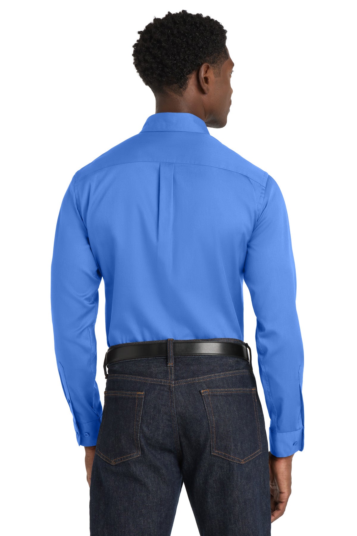 Port Authority Long Sleeve SuperPro React Twill Shirt. W808 - Ultramarine Blue - back