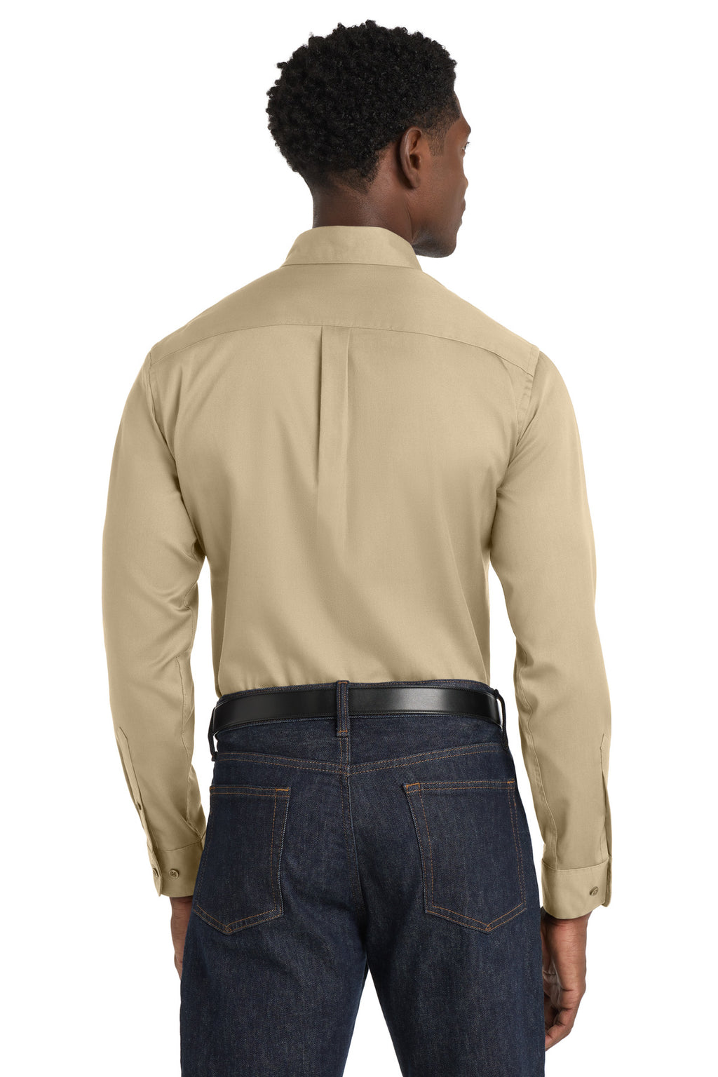 Port Authority Long Sleeve SuperPro React Twill Shirt. W808 - Wheat - back