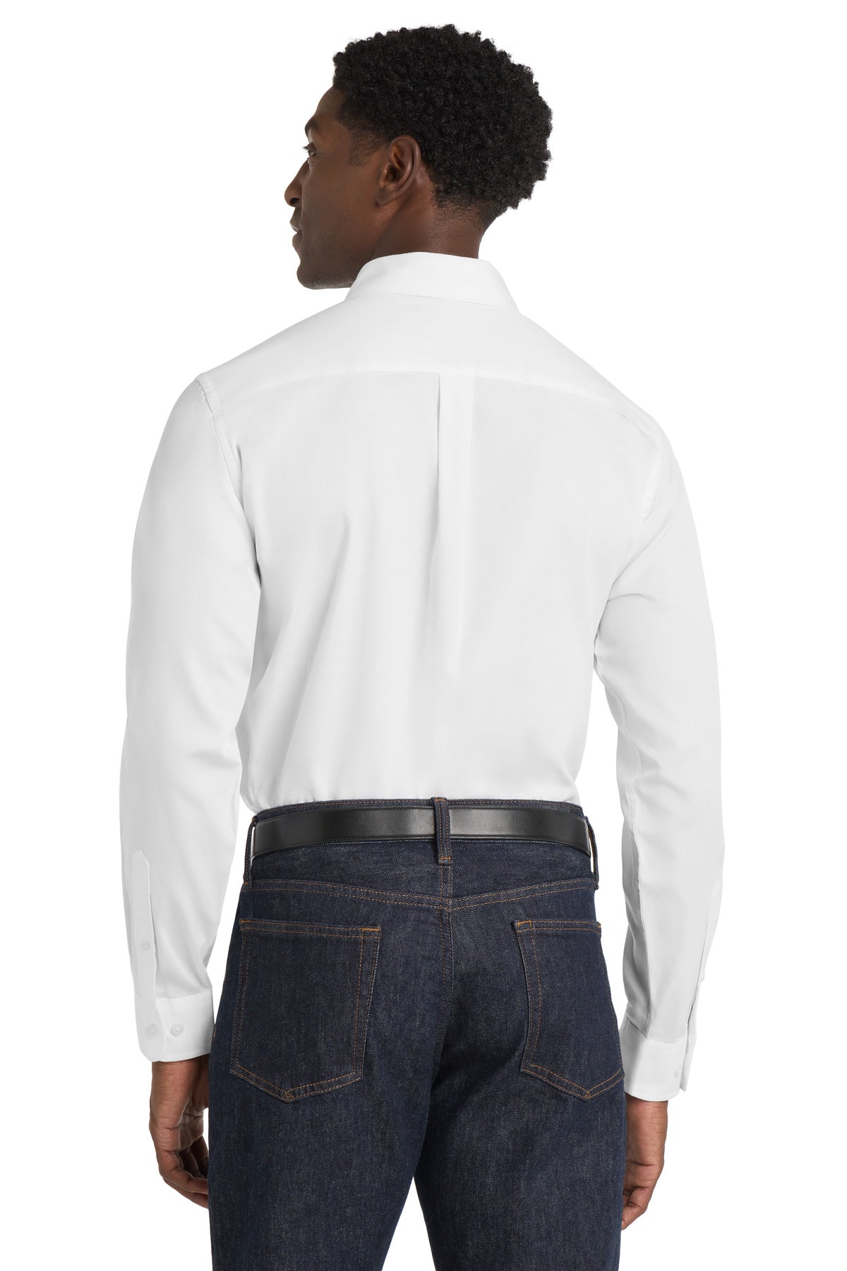 Port Authority Long Sleeve SuperPro React Twill Shirt. W808 - White - back