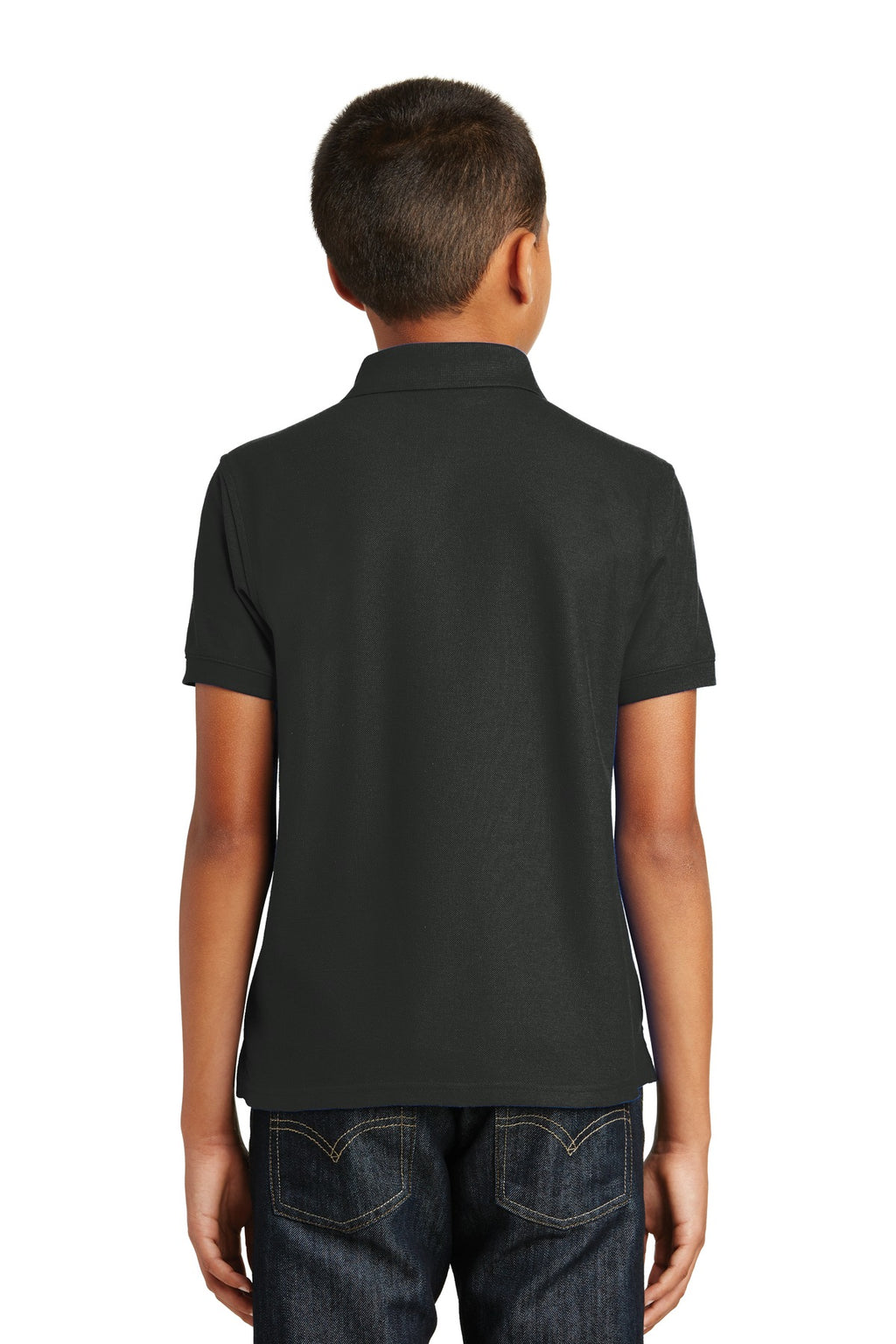 Port Authority Youth Core Classic Pique Polo. Y100 - Deep Black - back