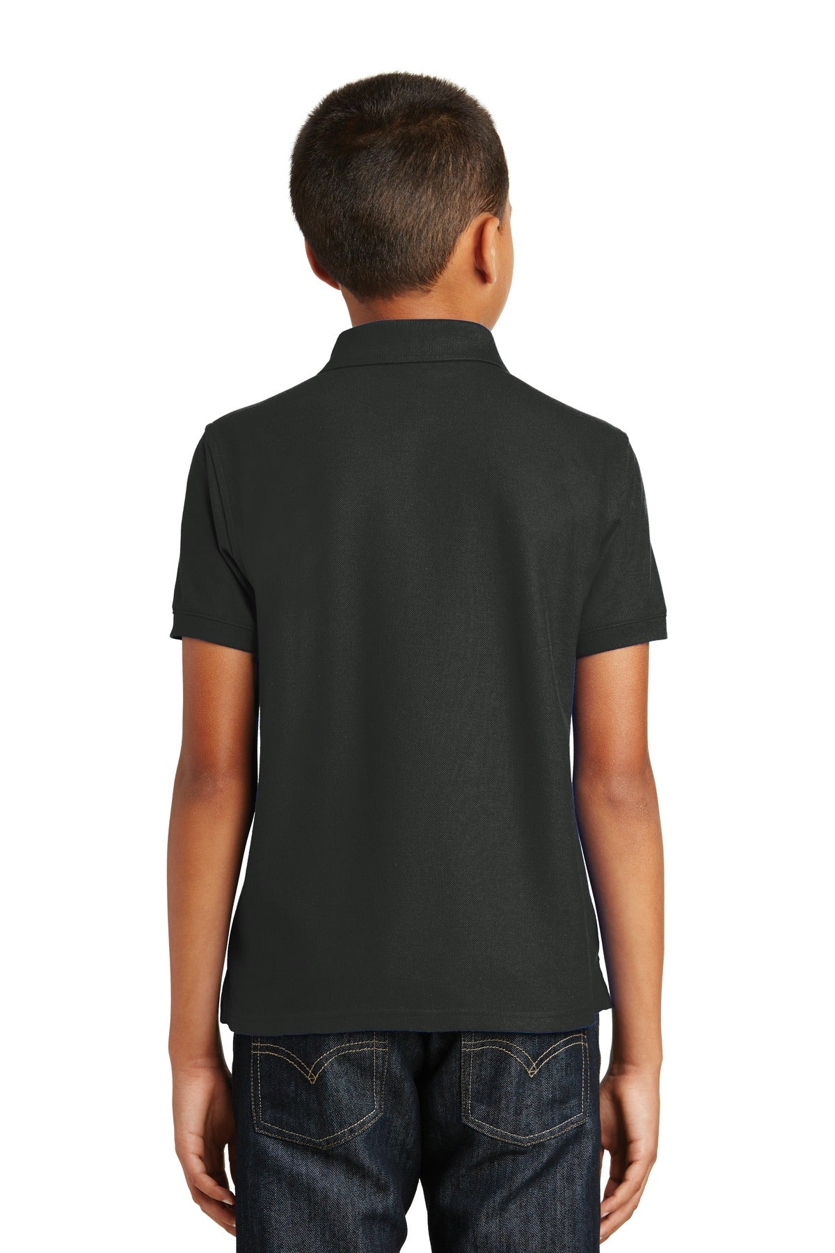 Port Authority Youth Core Classic Pique Polo. Y100 - Deep Black - back
