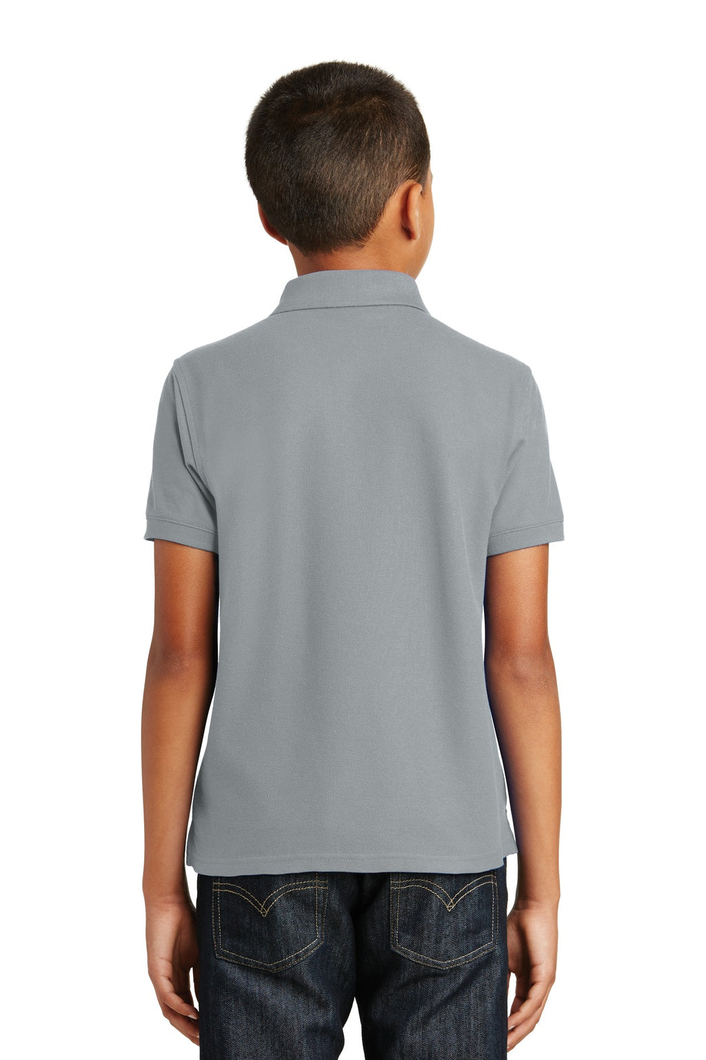 Port Authority Youth Core Classic Pique Polo. Y100 - Gusty Grey - back