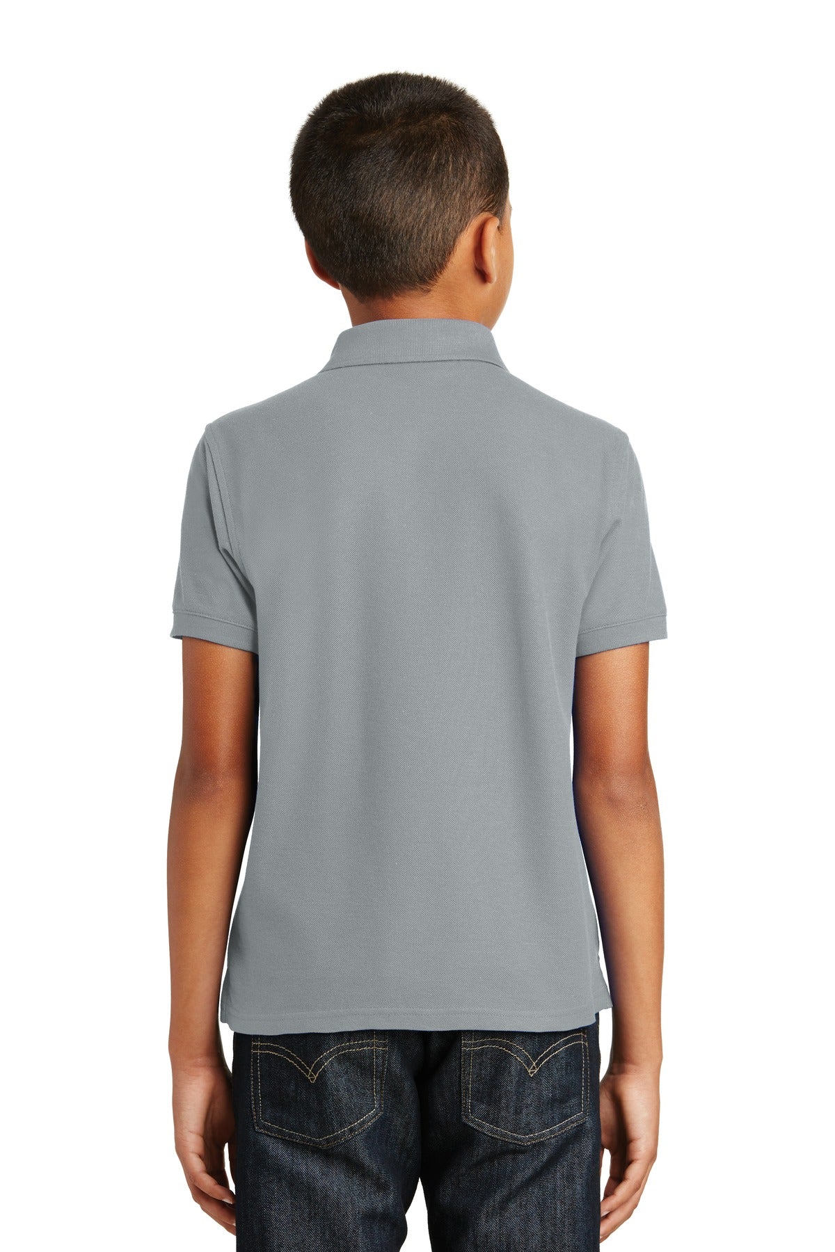 Port Authority Youth Core Classic Pique Polo. Y100 - Gusty Grey - back