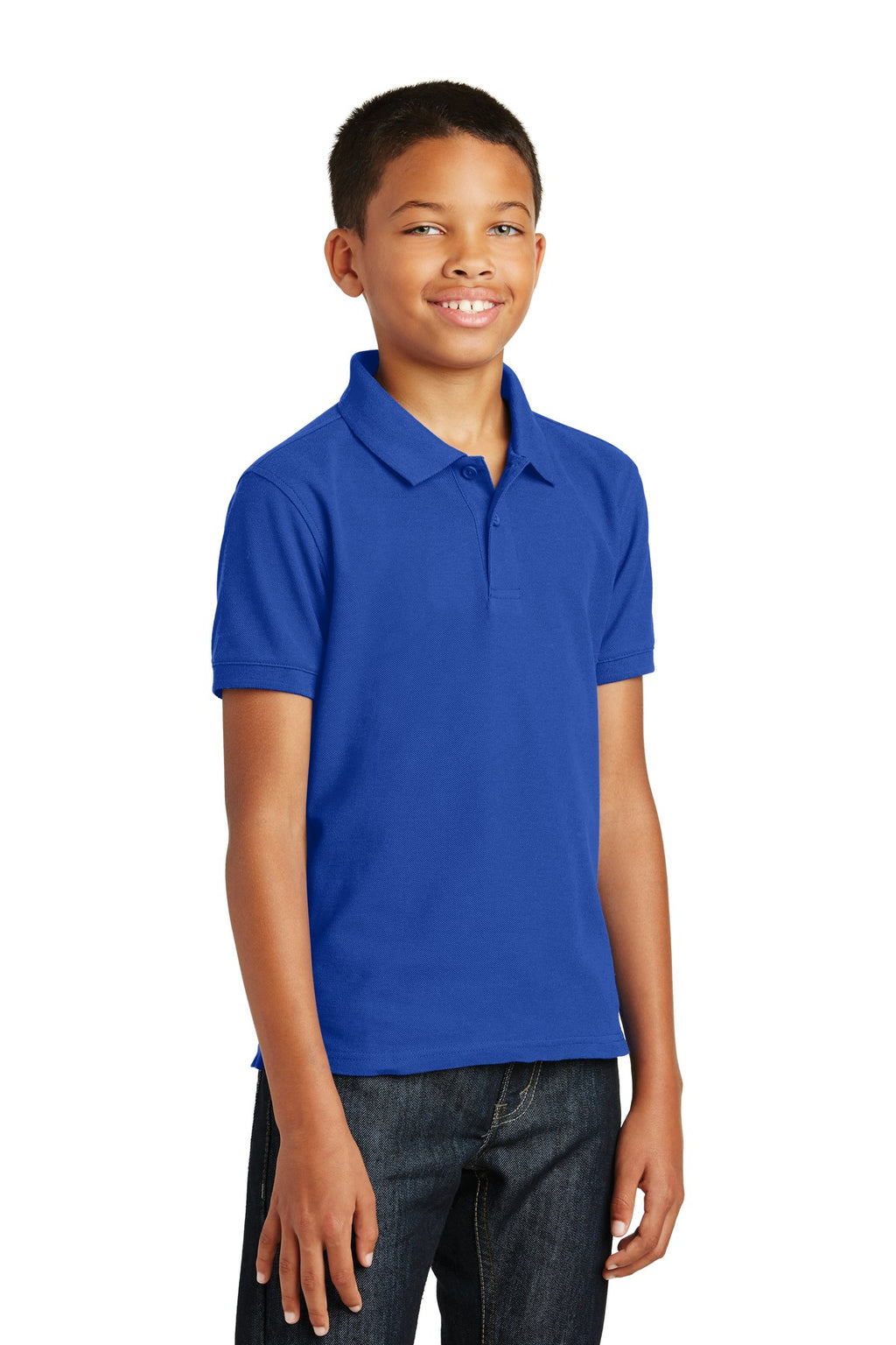 Port Authority Youth Core Classic Pique Polo. Y100 - True Royal - three_q